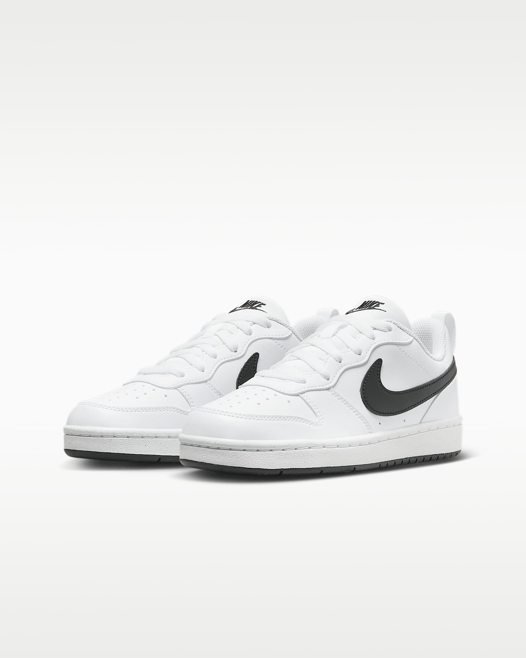 Chaussure Nike Court Borough Low Recraft pour ado - Blanc/Noir