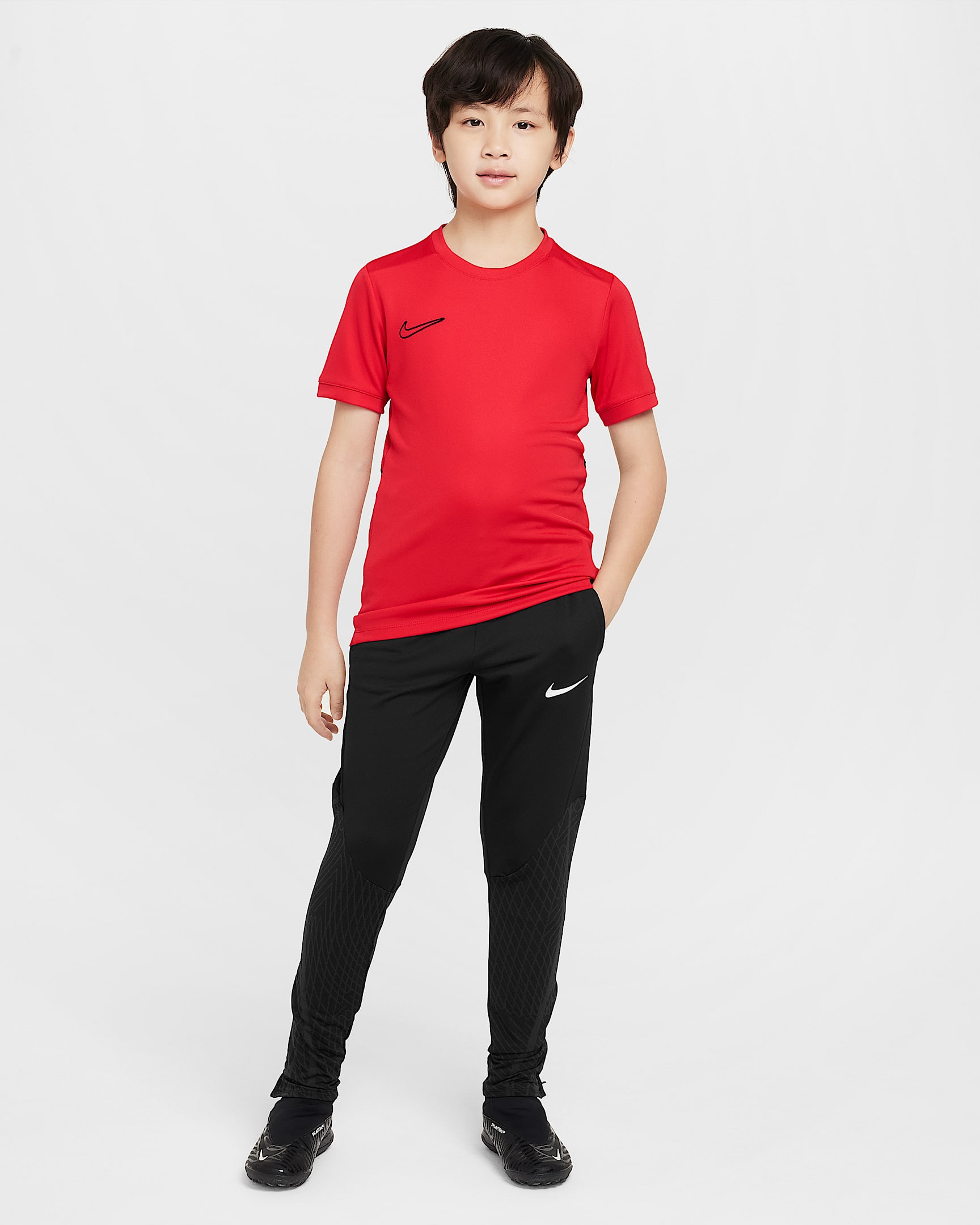 Nike Academy Older Kids' Dri-FIT Football Top - University Red/University Red/Black/Black