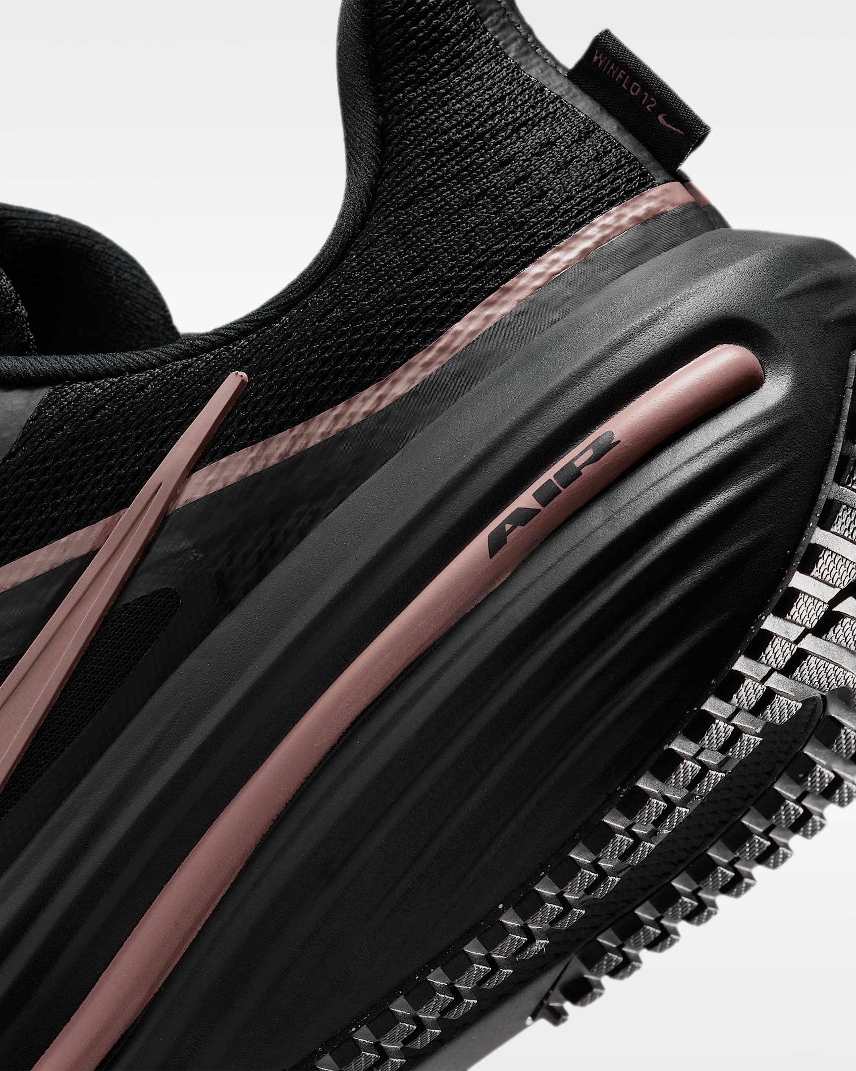 Chaussure de running sur route Nike Winflo 12 pour femme - Noir/Off Noir/Rose Gold/Metallic Rose Gold