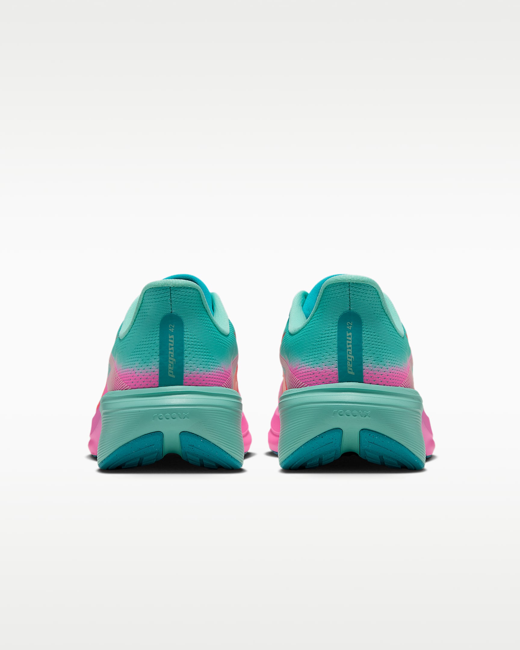 Nike Pegasus 42 hardloopschoenen voor heren (straat) - Pink Spell/Bleached Turquoise/Dusty Cactus/Laser Crimson