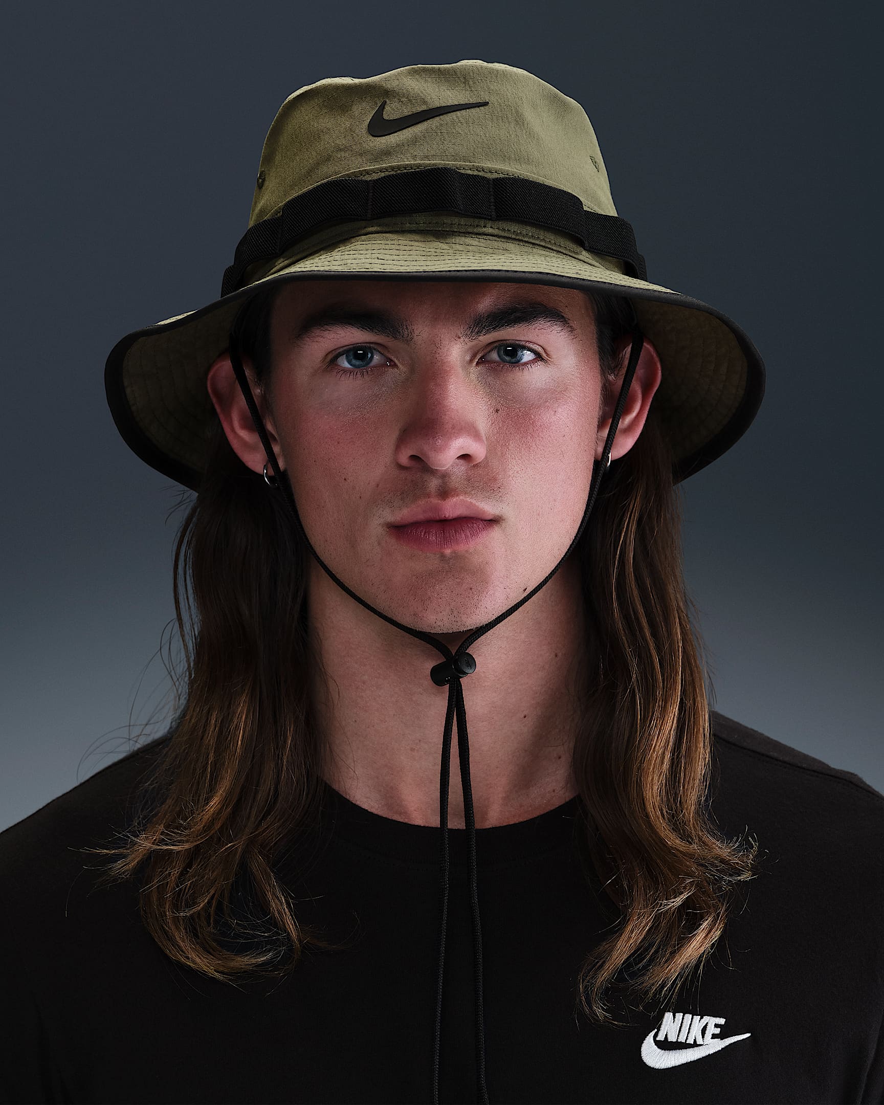Nike Apex Dri-FIT Bucket Hat - Medium Olive/Black/Anthracite/Black