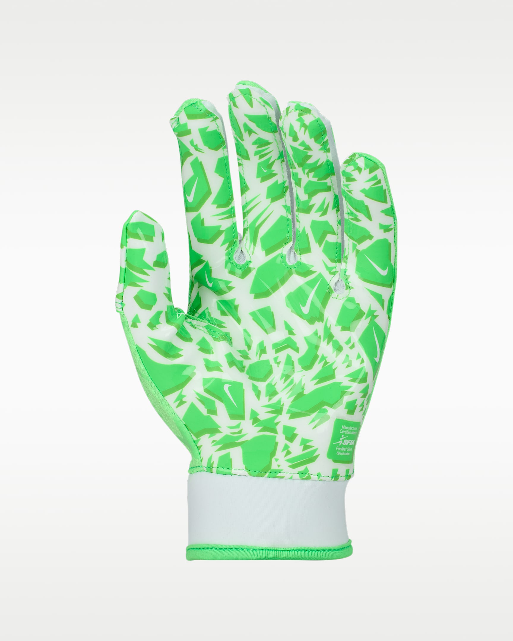 Guantes de futbol americano para niños talla grande (1 par) Nike Shark 2.0 - Verde rabioso