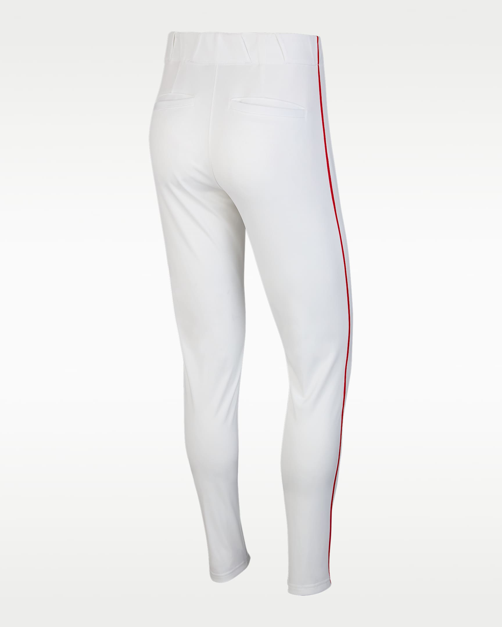 Nike Vapor Select Men's Piped Baseball Pants - White/University Red/Black