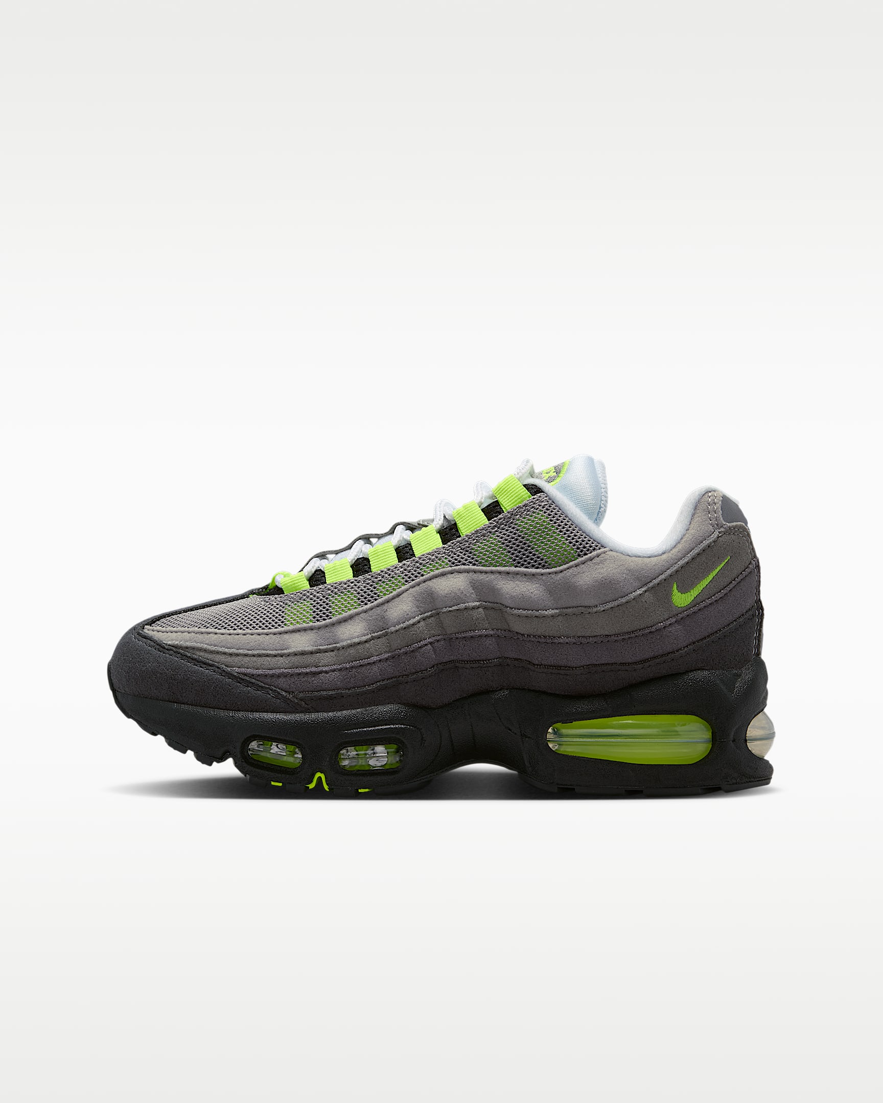 Nike Air Max 95 Big Bubble Older Kids' Shoes - Black/Anthracite/Light Graphite/Neon Yellow