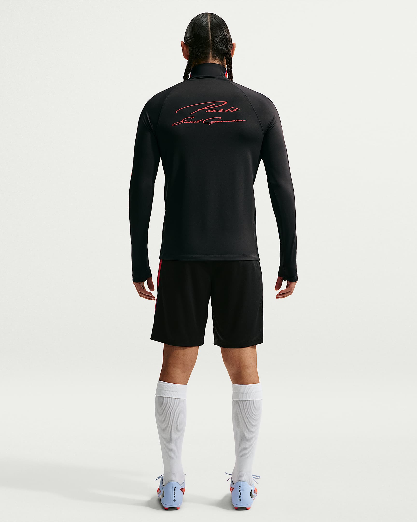 Paris Saint-Germain Strike Nike Dri-FIT strikket fotballshorts til herre - Svart/Global Red/Global Red