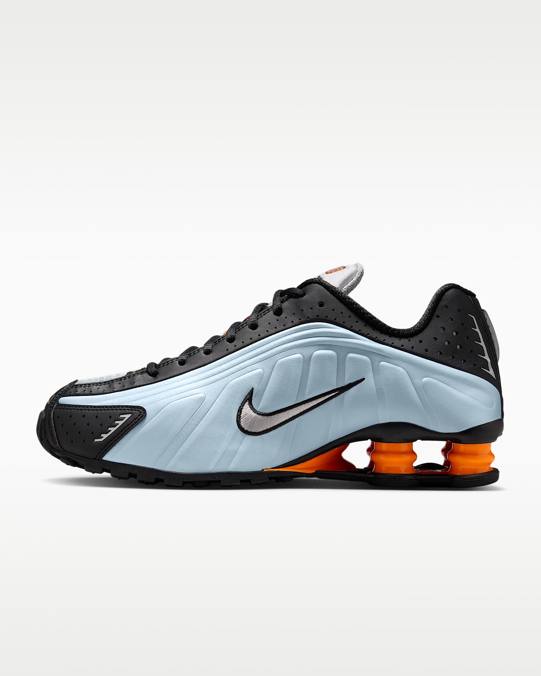 Tenis para mujer Nike Shox R4 - Tinte azul/Naranja total/Negro/Plata metalizado