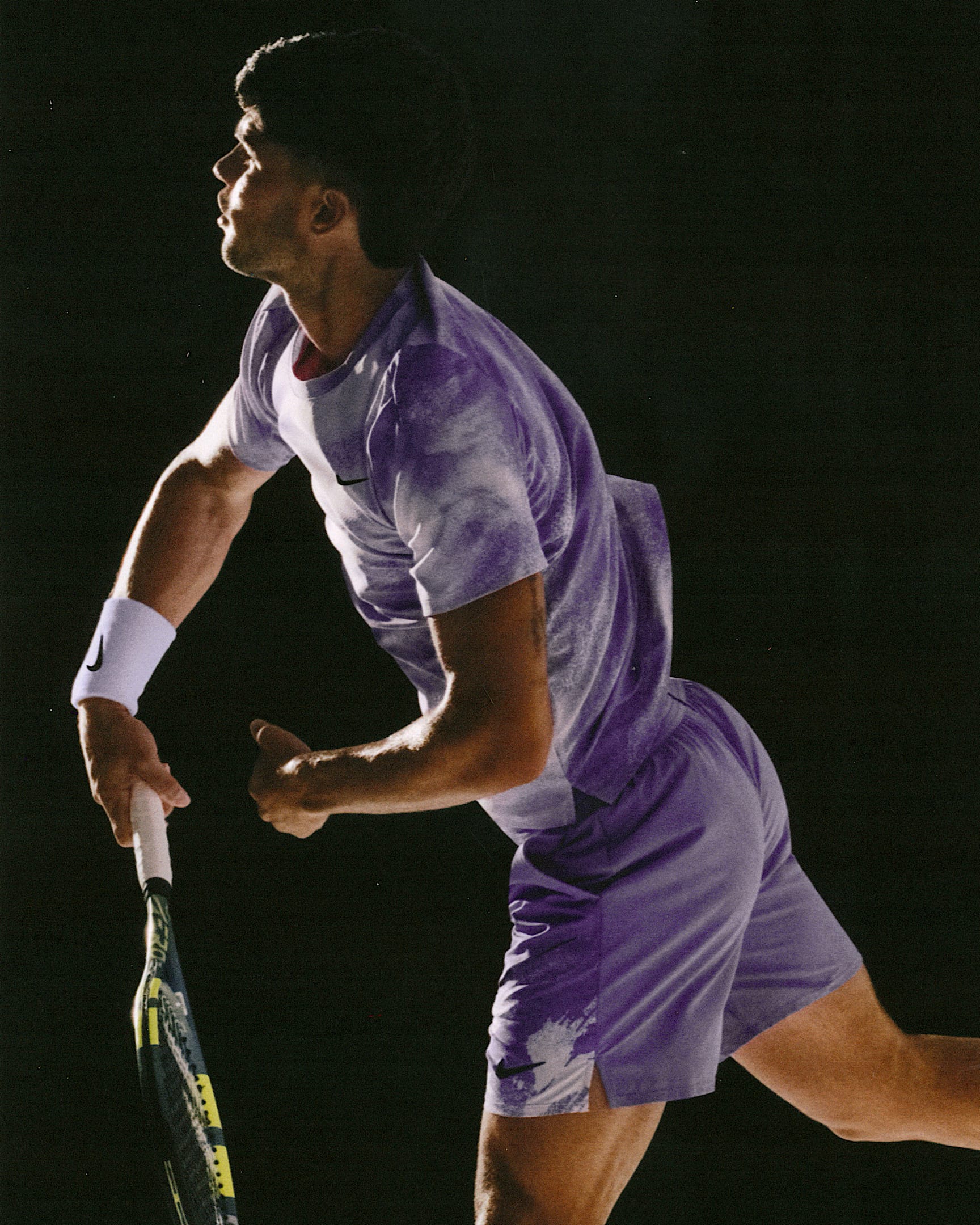 NikeCourt Slam Dri-FIT tennisshorts voor heren - Bright Violet/Violet Mist/Zwart