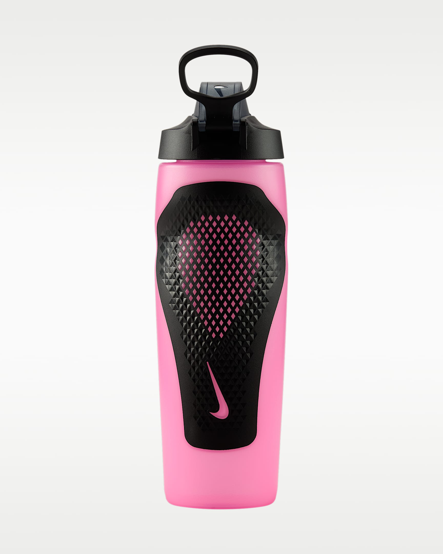Nike Refuel Locking-Lid Water Bottle (710ml approx.) - Pink Spell/Black