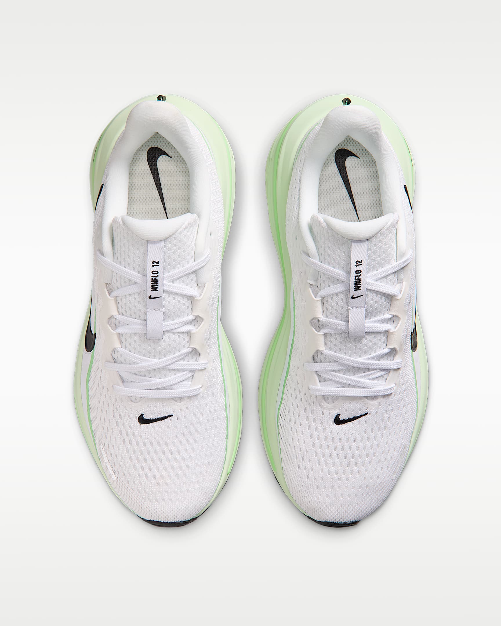 Nike Winflo 12 Women's Road Running Shoes - White/Illusion Green/Cucumber Calm/Black