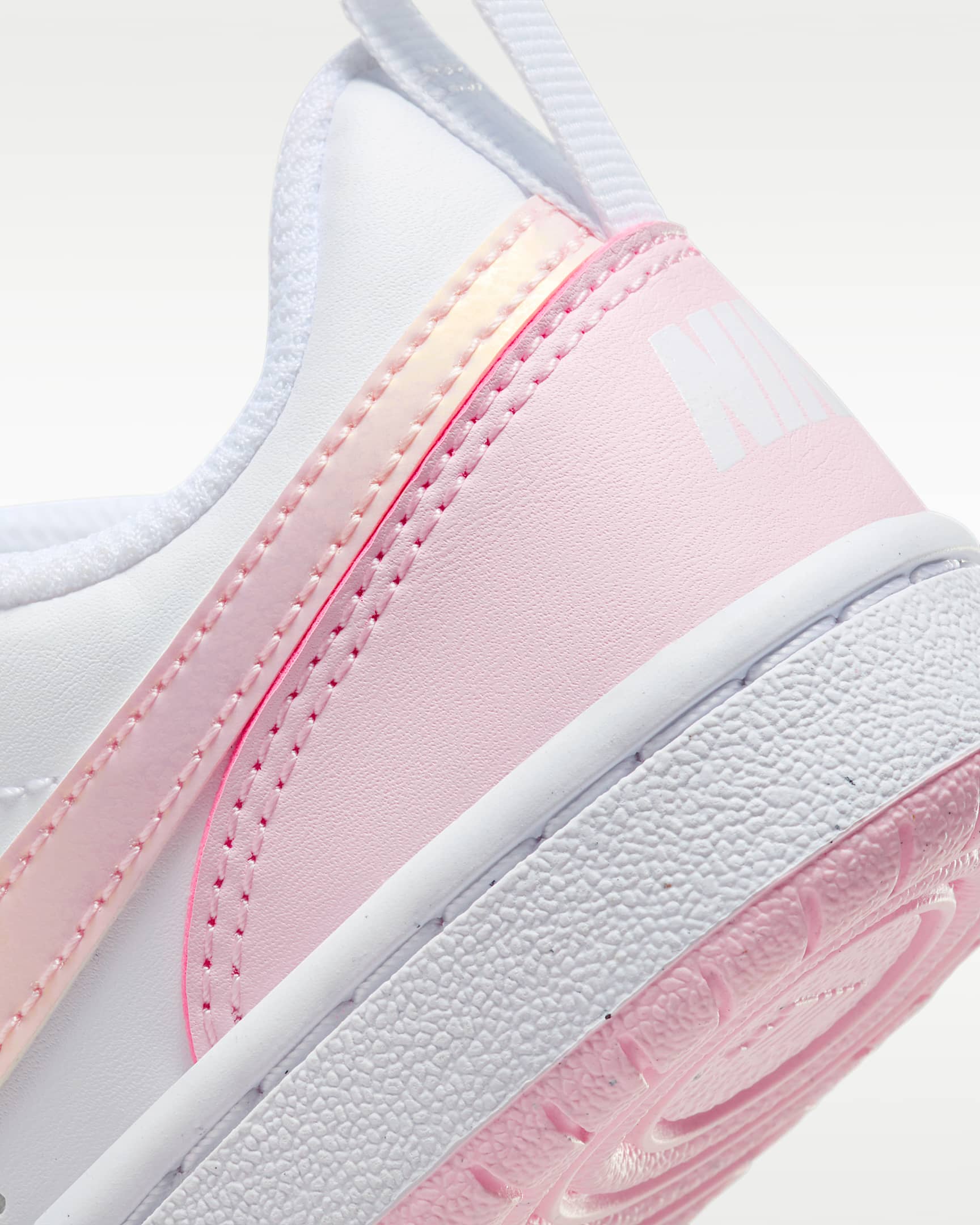 Nike Court Borough Low Recraft Younger Kids' Shoes - White/Pink Foam