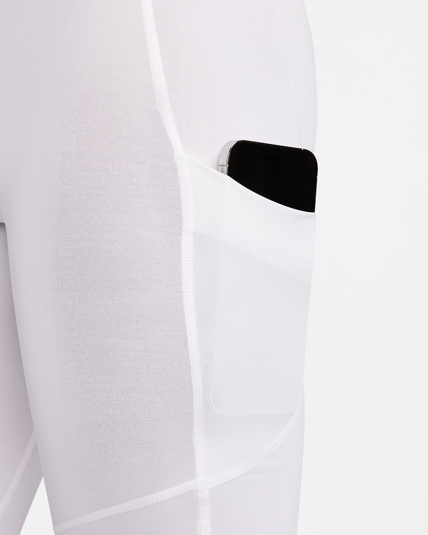 Nike Pro Men's Dri-FIT Fitness Tights - White/Black