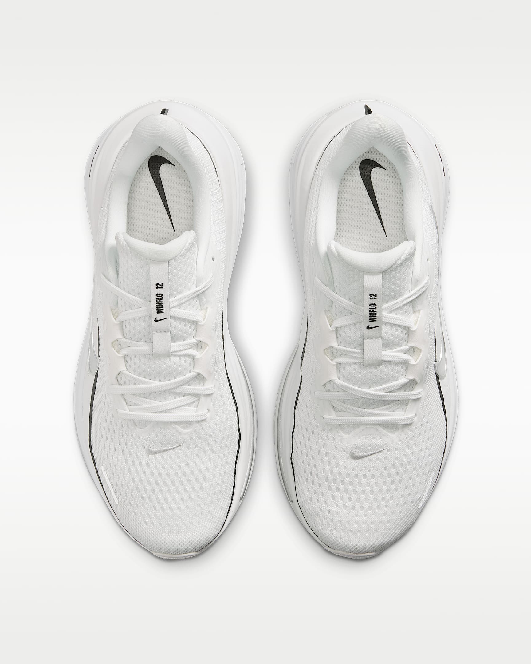 Nike Winflo 12 Women's Road Running Shoes - Summit White/Black/Metallic Silver