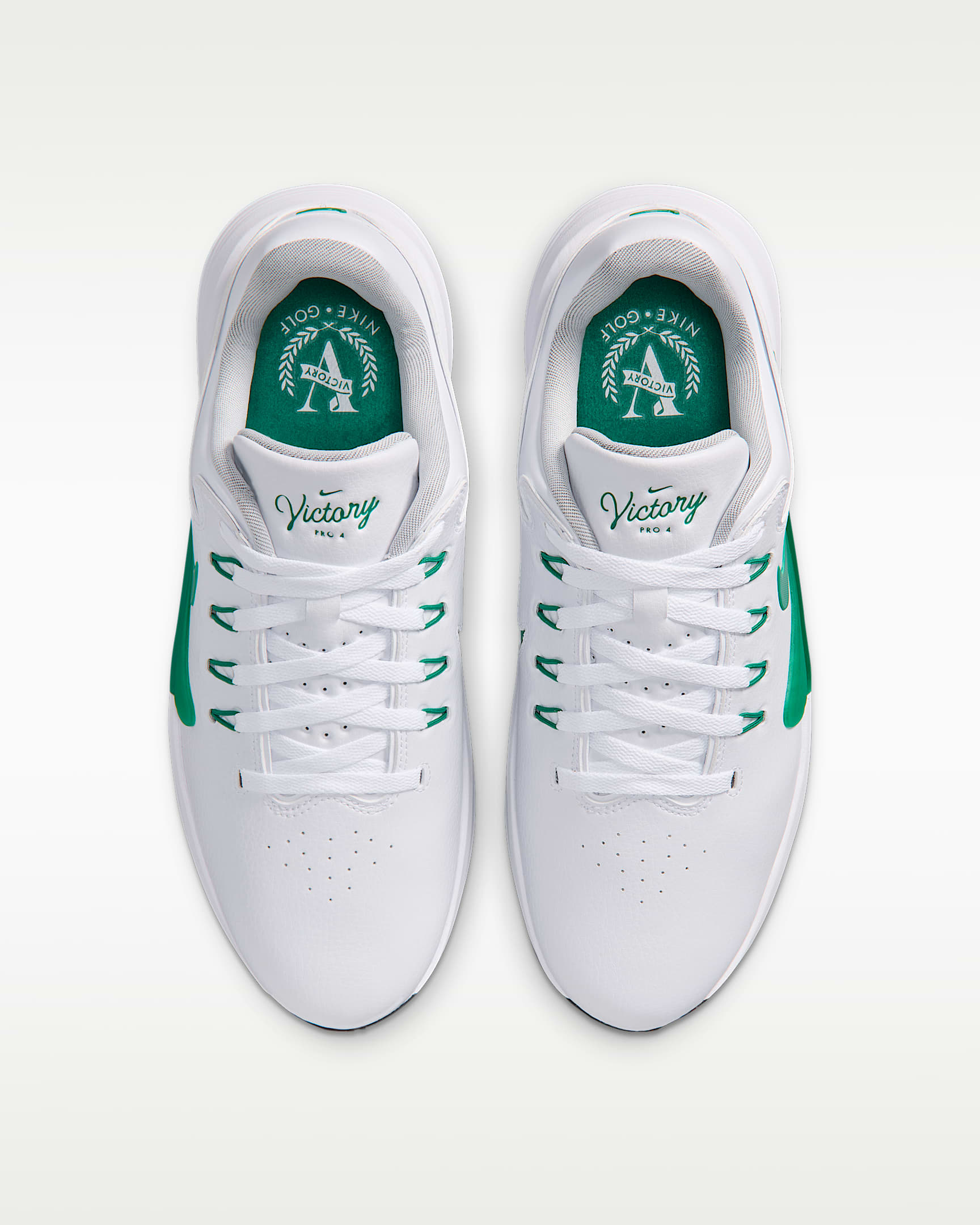 Tenis de golf para hombre Nike Victory Pro 4 - Blanco/Negro/Malaquita