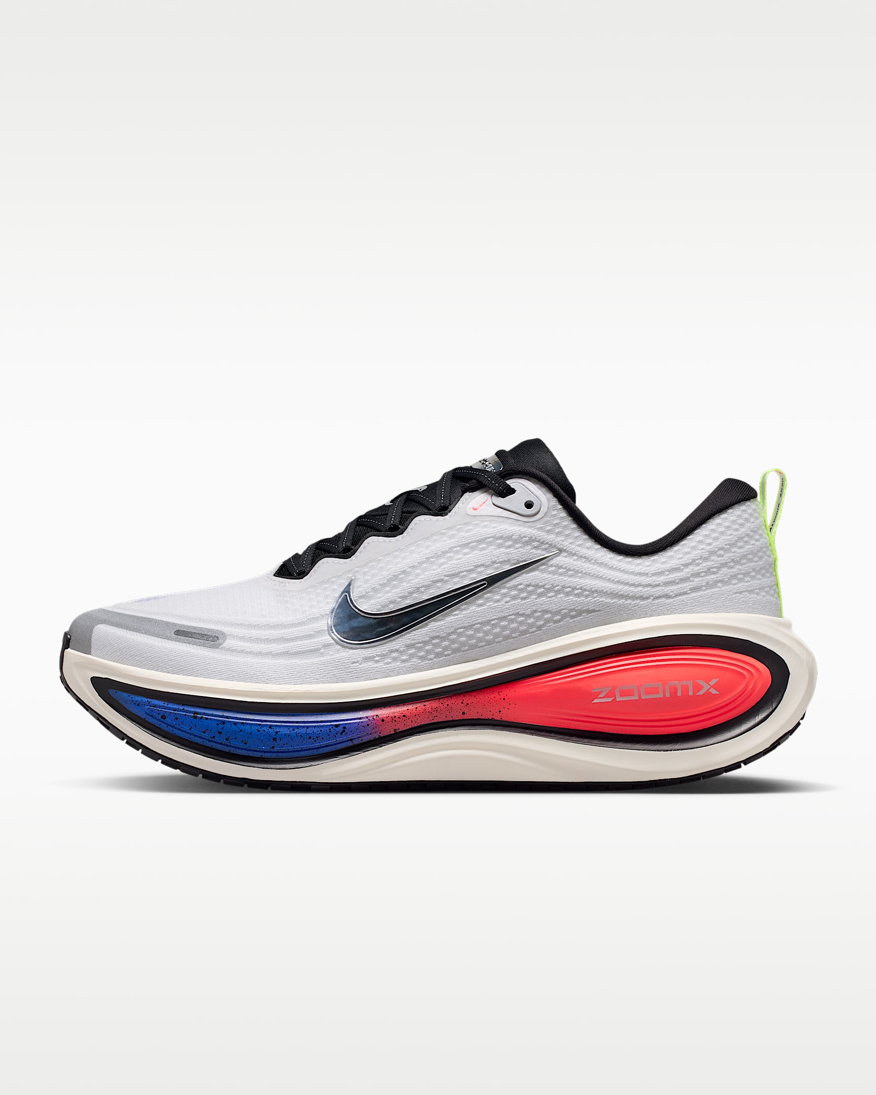 Nike Vomero Plus Men's Road Running Shoes - White/Black/Racer Blue/Metallic Silver