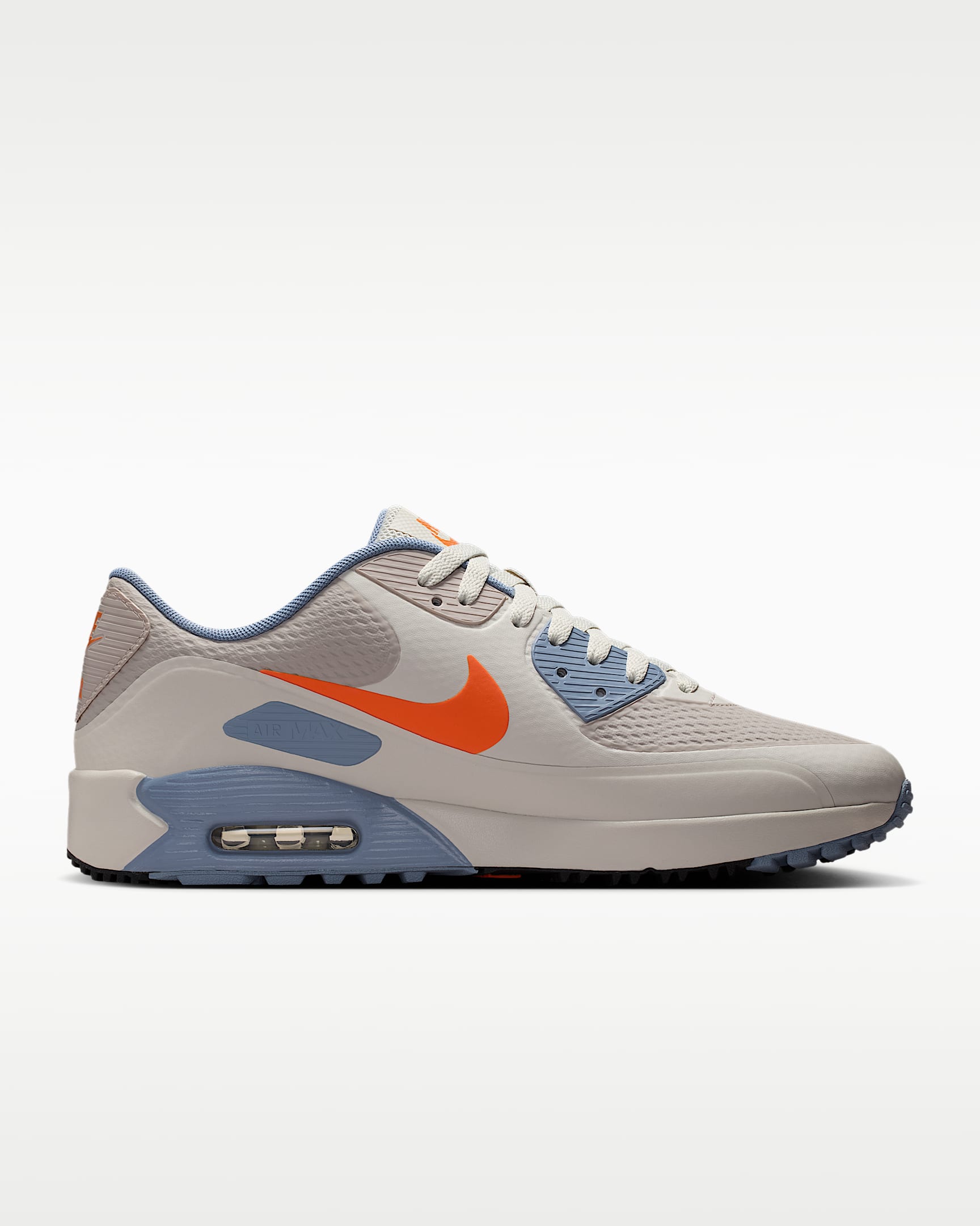 Nike Air Max 90 G Golfschuh - Moon Particle/Light Bone/Ashen Slate/Safety Orange