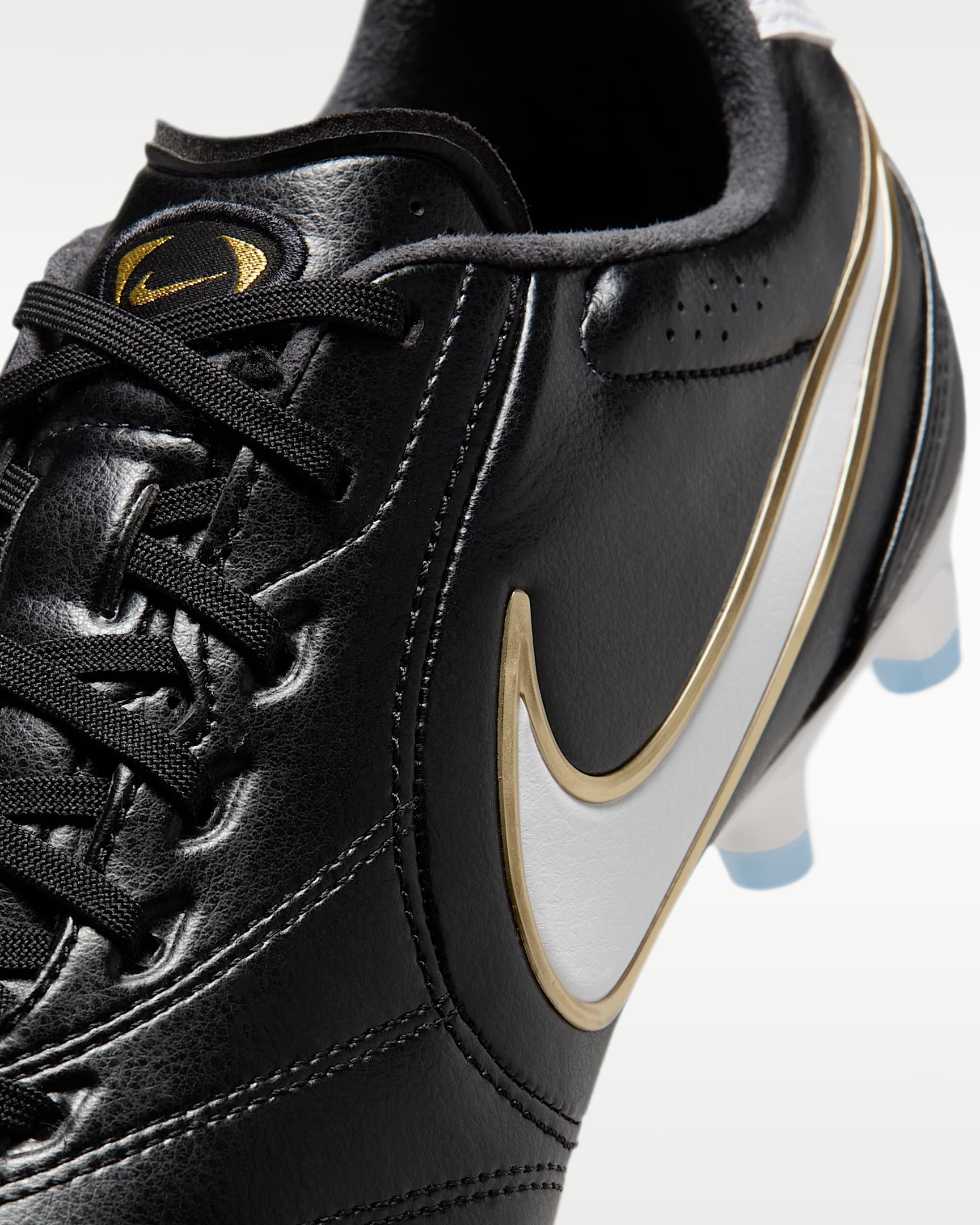 Nike Tiempo Ligera Pro Firm-Ground Low-Top Soccer Cleats - Black/White