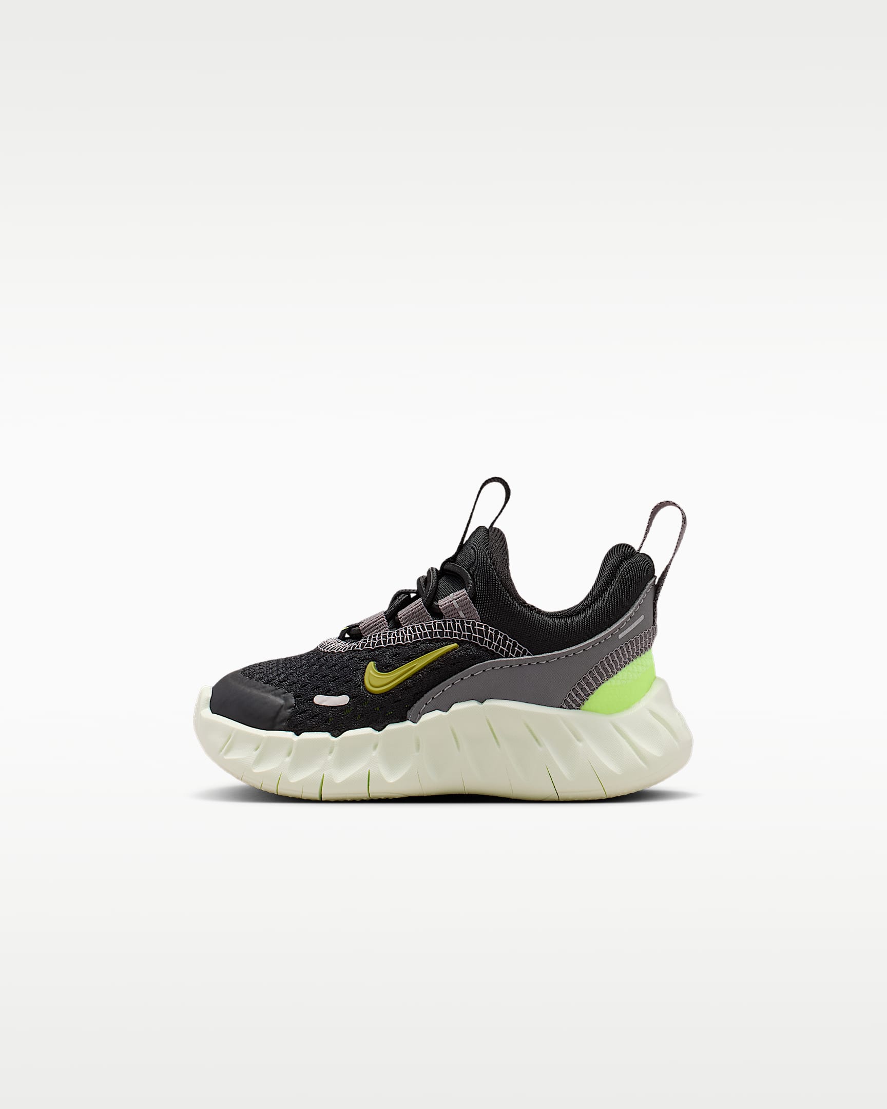 Tenis para bebé e infantil Nike Free Ride - Negro/Punta de Lápiz/Hielo volt/Cuarzo azafrán
