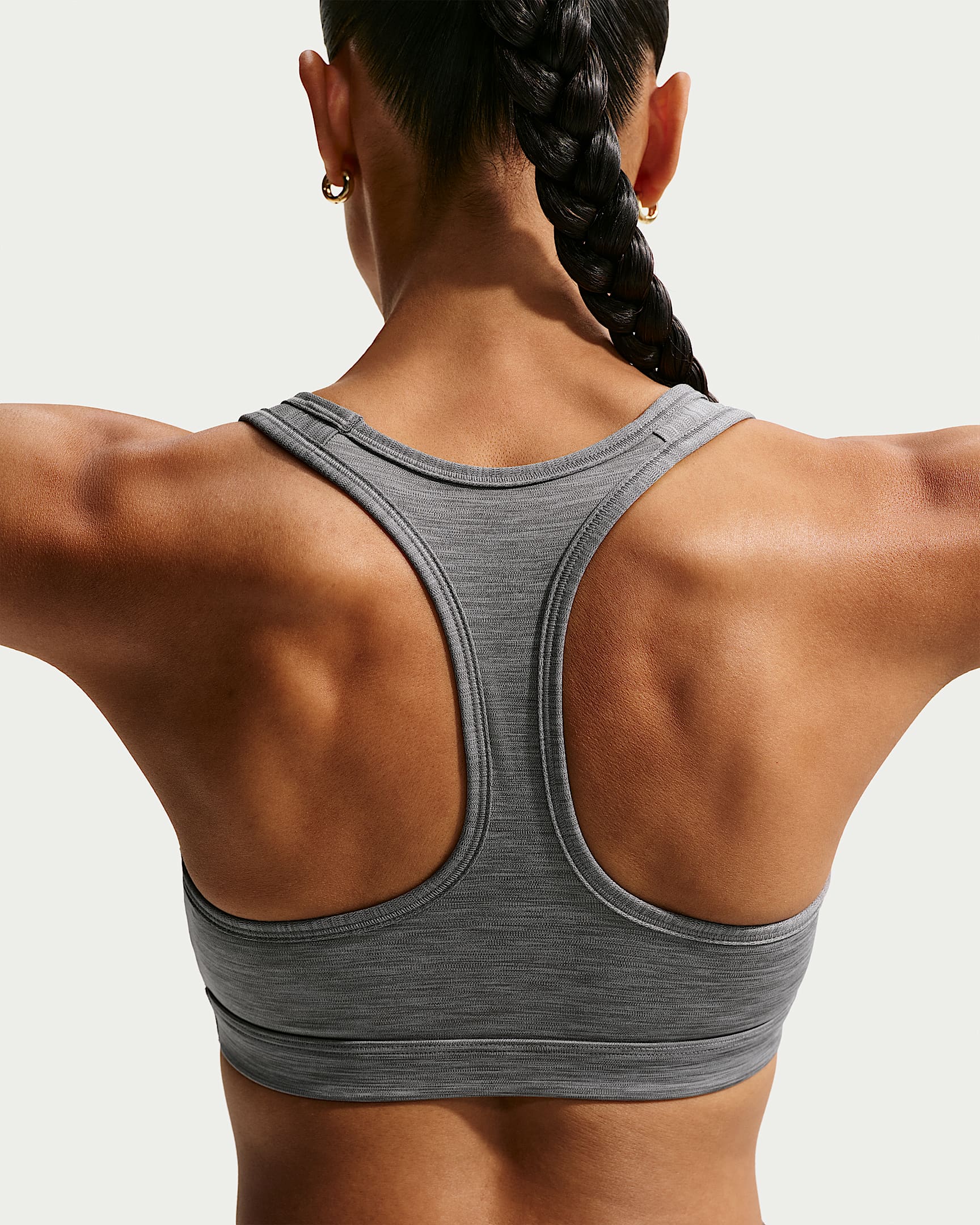 Nike Swoosh Women's Medium-Support Padded Sports Bra - Smoke Grey/Pure/White