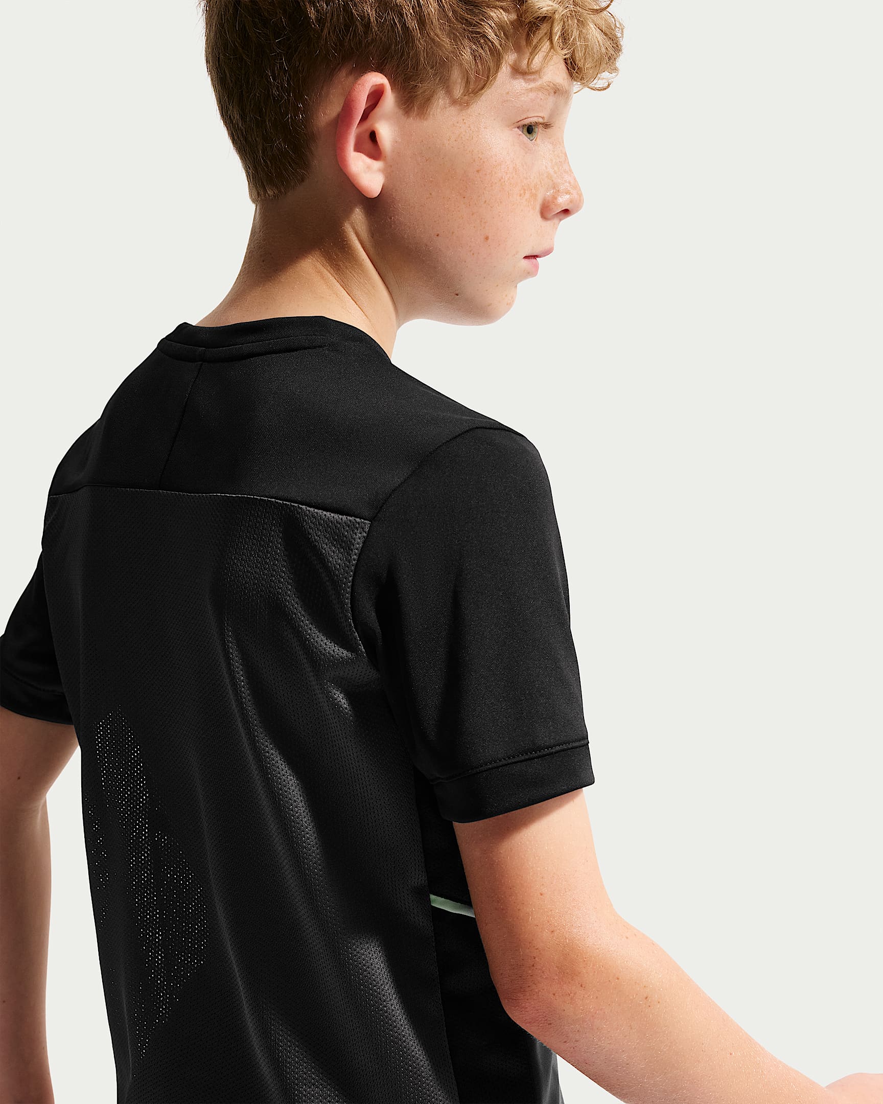 Camisola de futebol Dri-FIT Nike Academy Júnior - Anthracite/Preto/Verde Illusion/Verde Illusion
