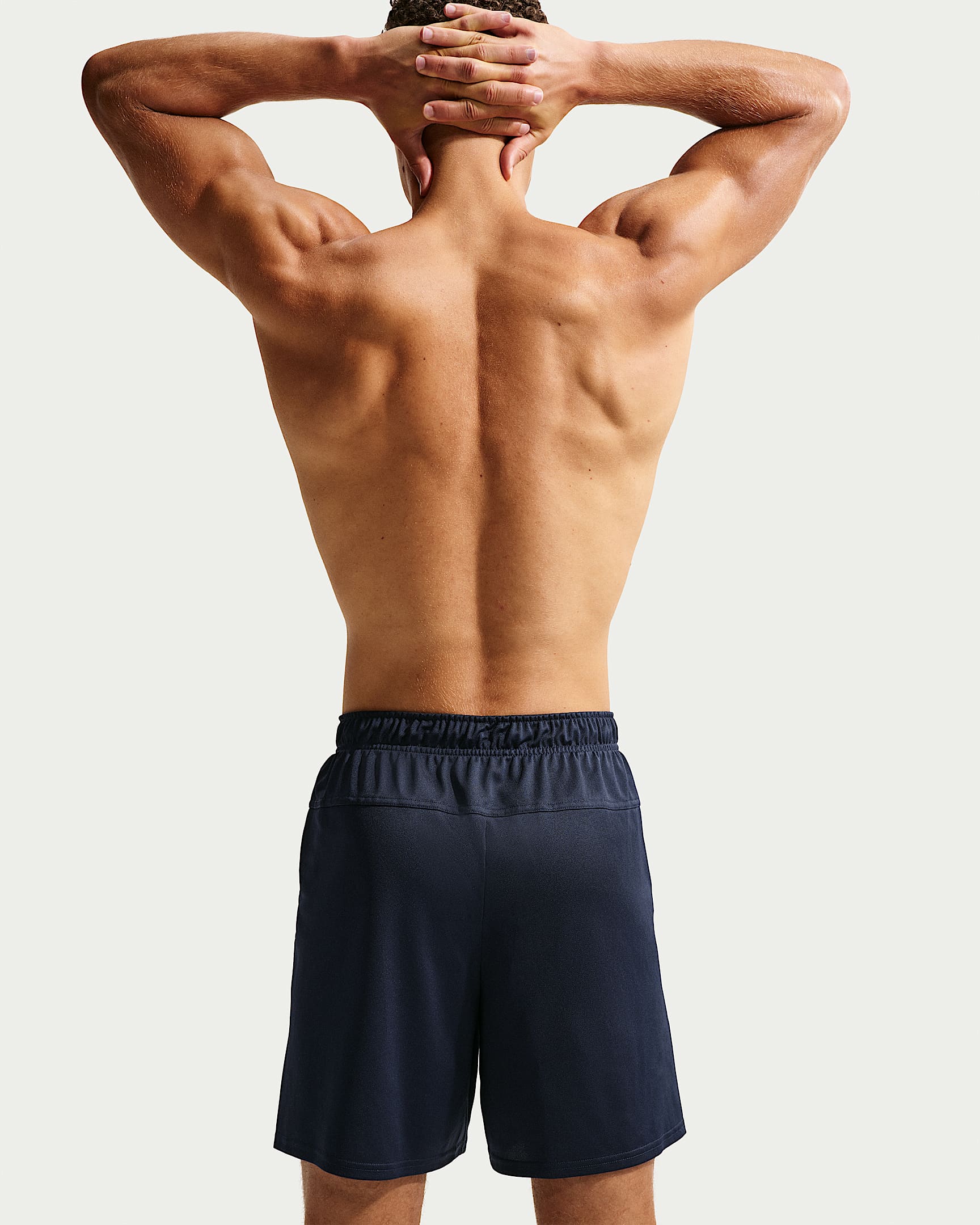 Shorts de entrenamiento Dri-FIT de 18 cm para hombre Nike Flex - Obsidiana/Blanco
