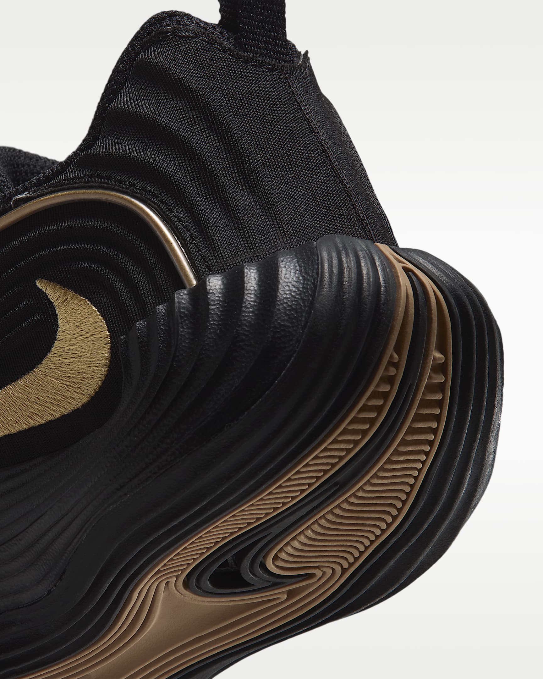 Tenis de básquetbol para niños de preescolar Giannis Immortality 5 - Negro/Marrón claro goma/Volt/Oro metalizado