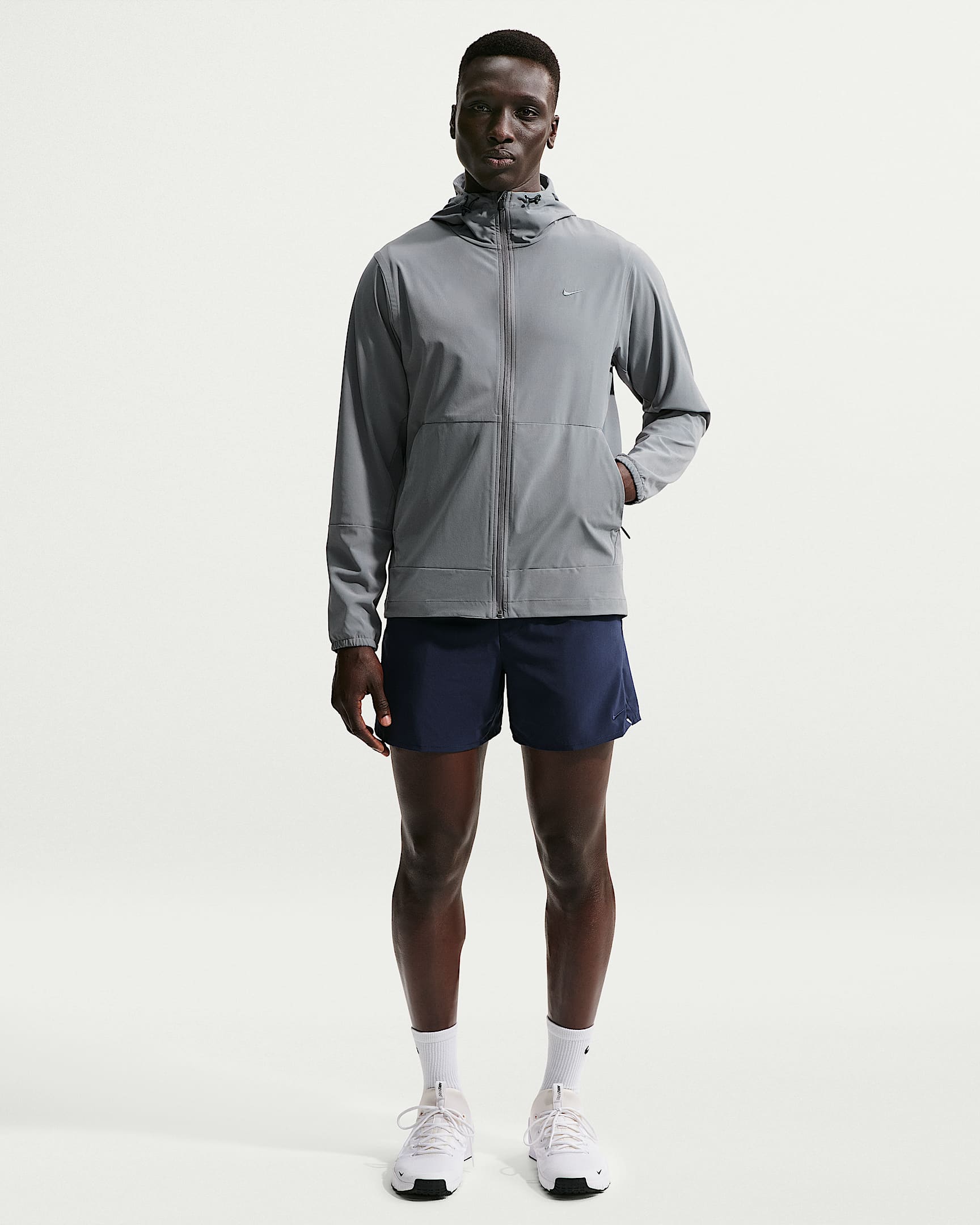 Nike Unlimited Men's Repel Hooded Versatile Jacket - Smoke Grey/Black/Smoke Grey