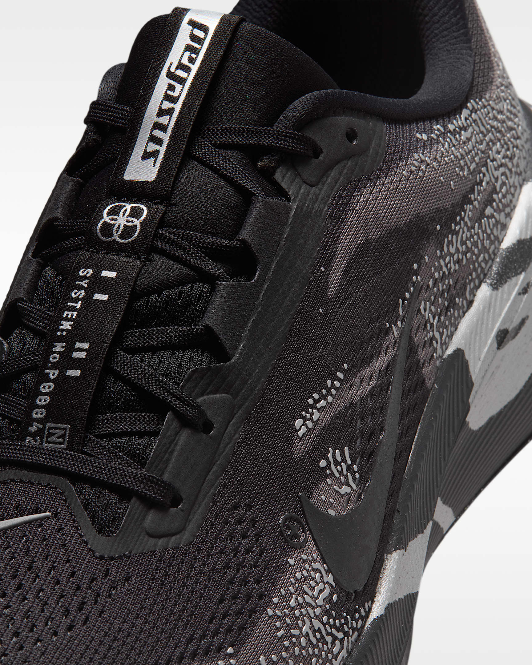 Nike Pegasus 42 Men's Road-Running Shoes - Black/Medium Ash/Metallic Silver/Black