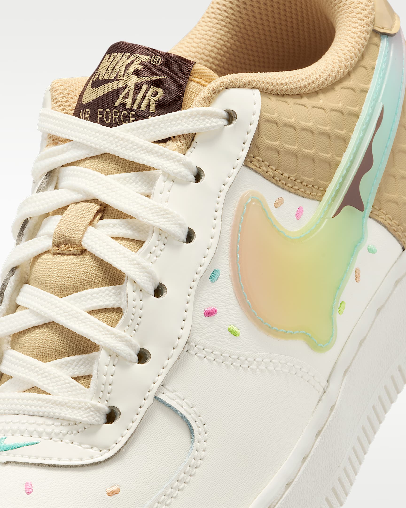 Tenis para niños grandes Nike Air Force 1 - Vela/Sésamo/Veneno limón/Multicolor