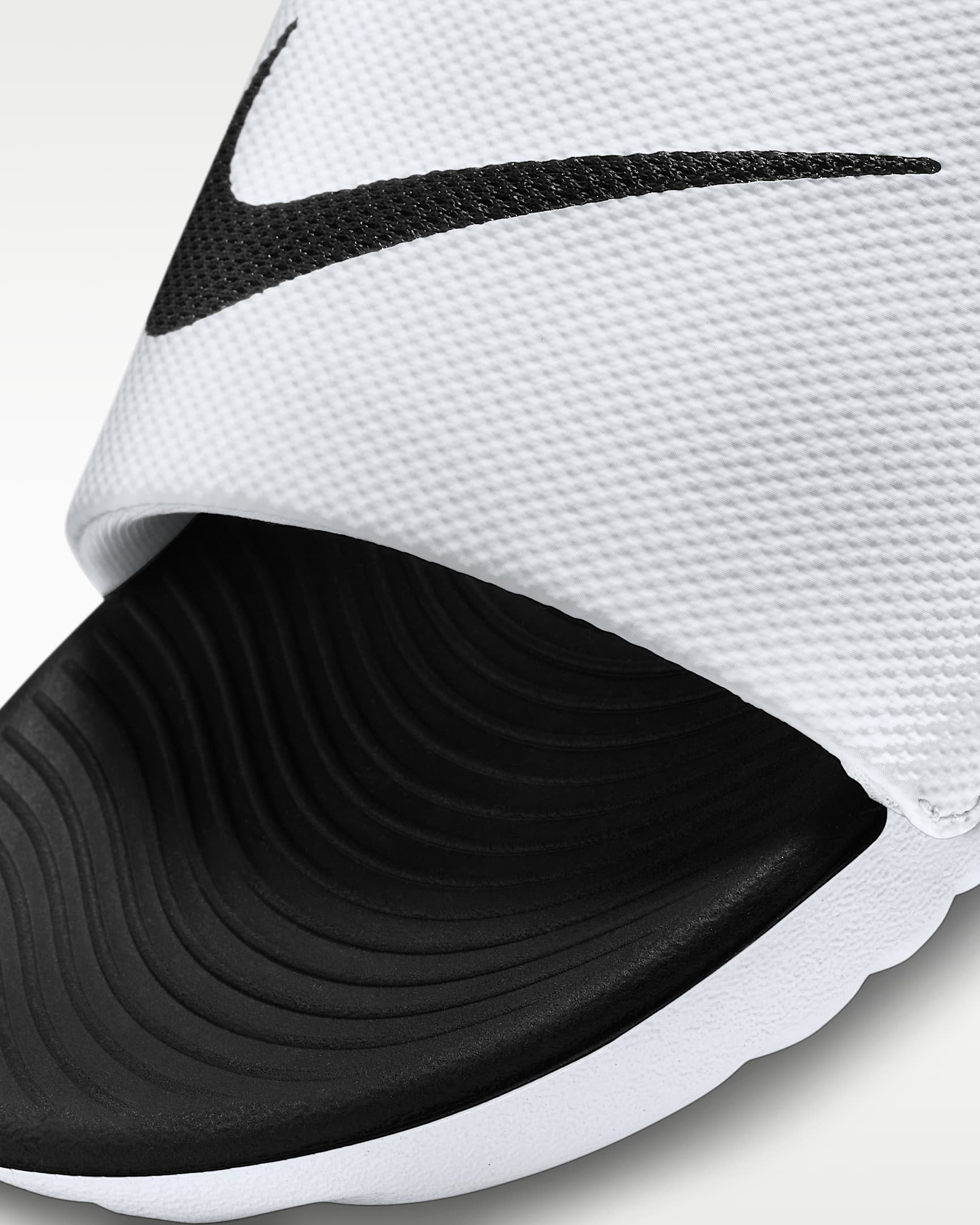Nike Kawa Little/Big Kids' Slides - White/Black