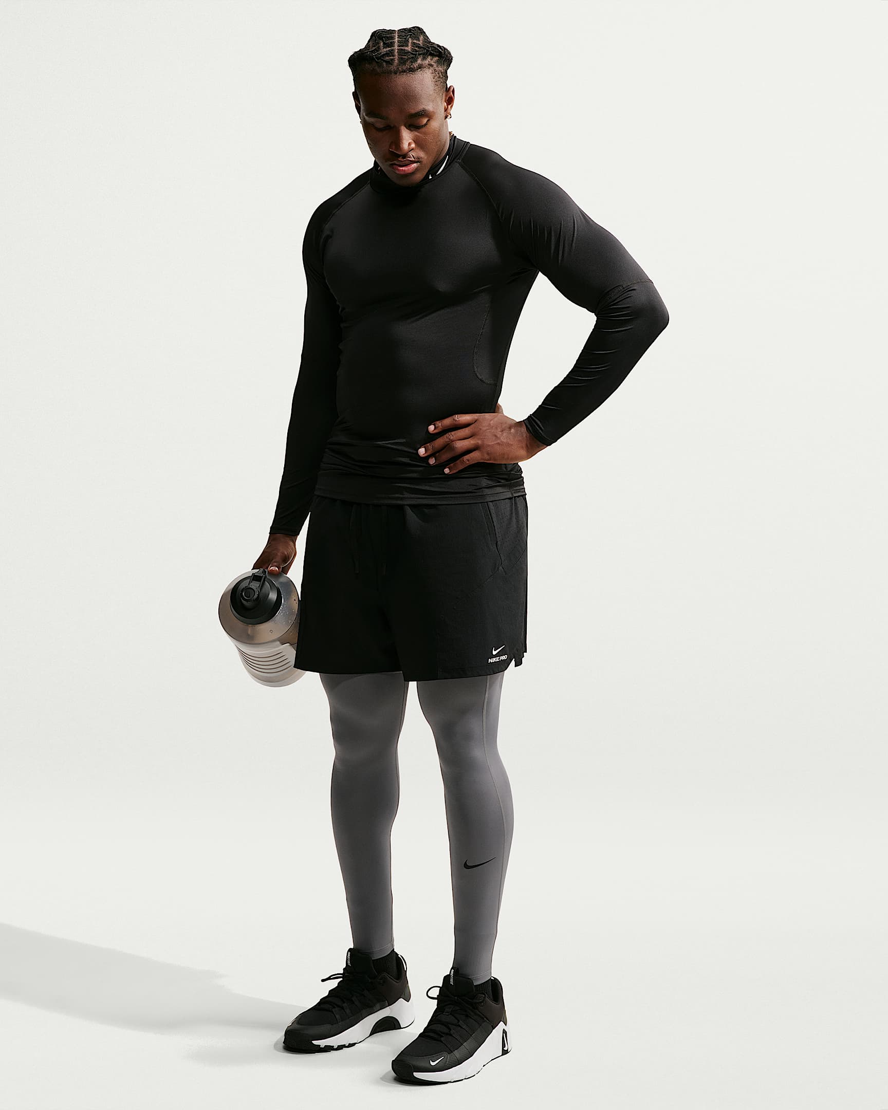 Legging de fitness Dri-FIT Nike Pro pour homme - Smoke Grey/Noir