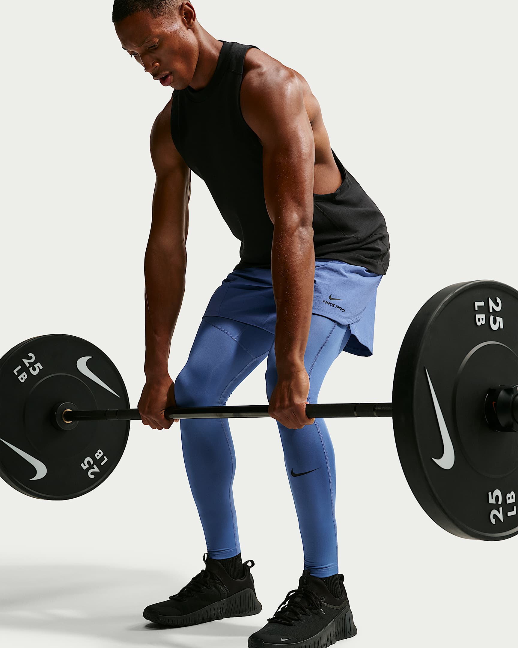 Pánské fitness legíny Nike Pro Dri-FIT - Indigo Storm/Černá
