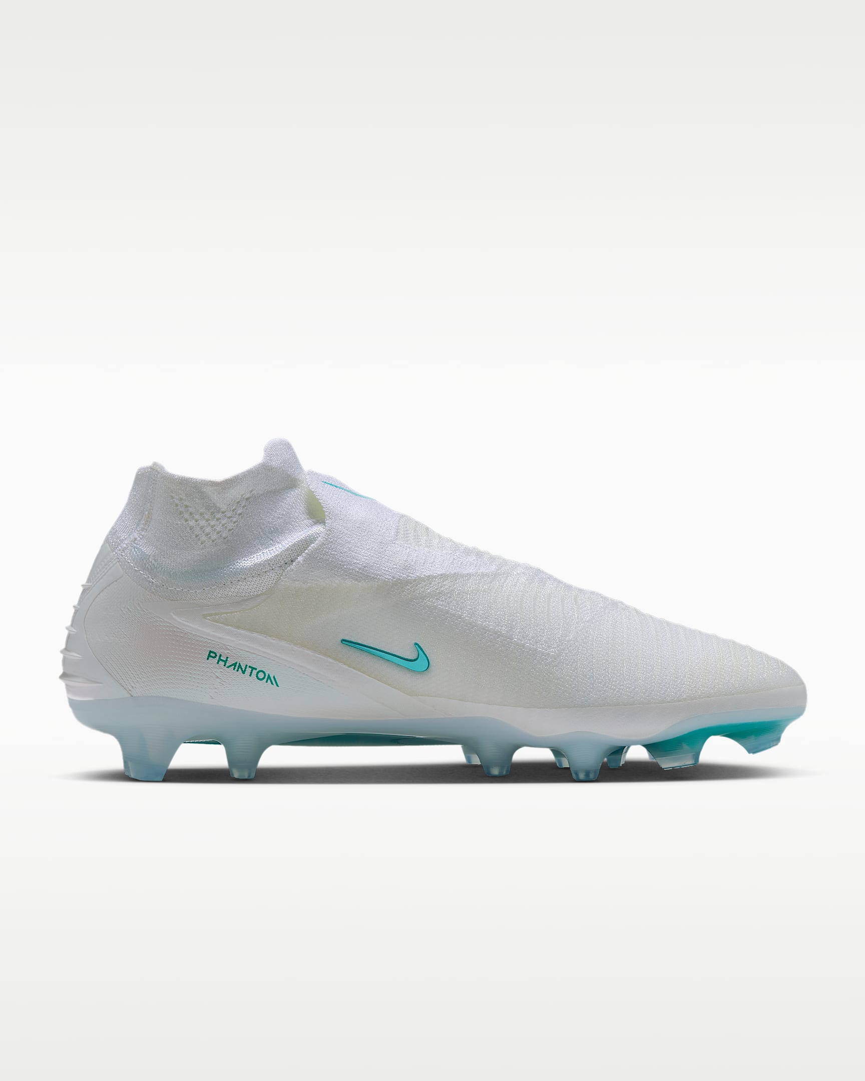 Nike Phantom 6 High Elite Fußballschuh für normalen Rasen - Weiß/Weiß/Dusty Cactus
