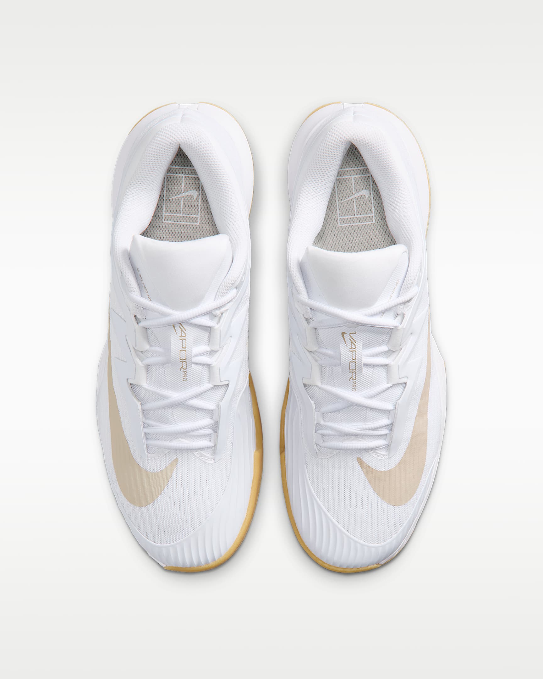 Nike Vapor Pro 3 男款硬地球場網球鞋 - 白色/Summit White/Linen/Light Orewood Brown