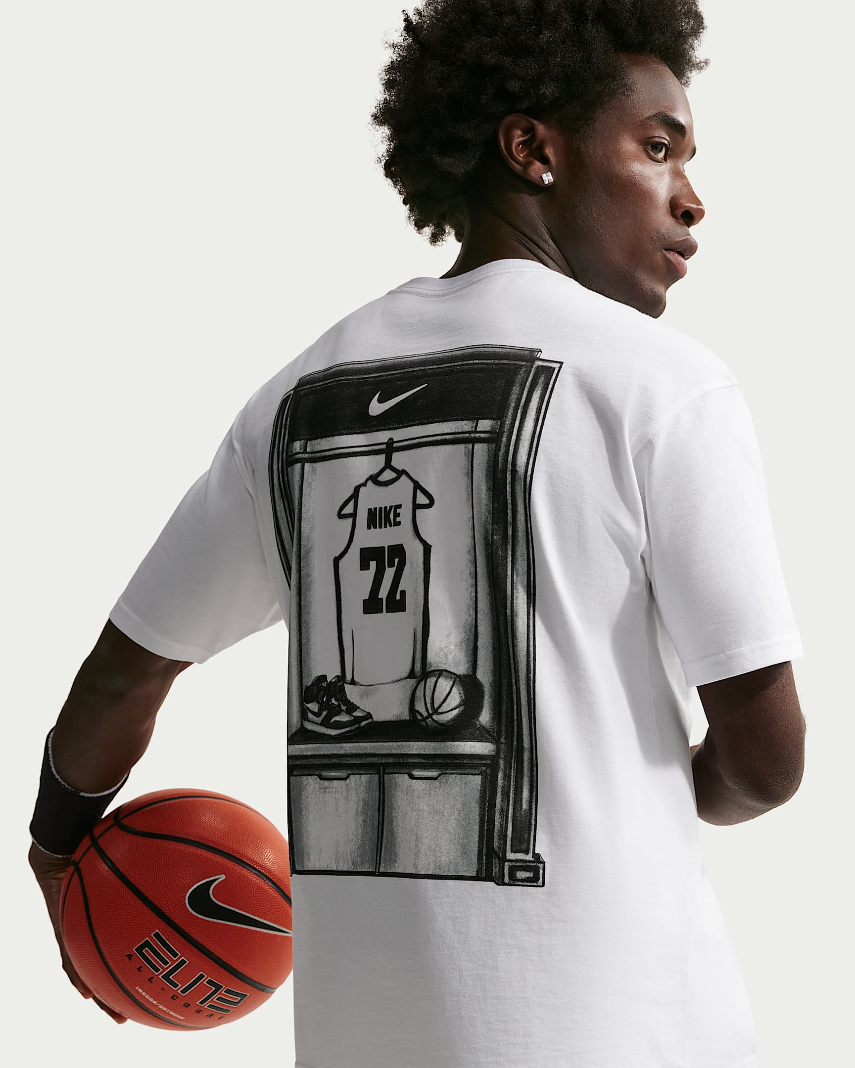 Nike basketbalshirt voor heren - Wit