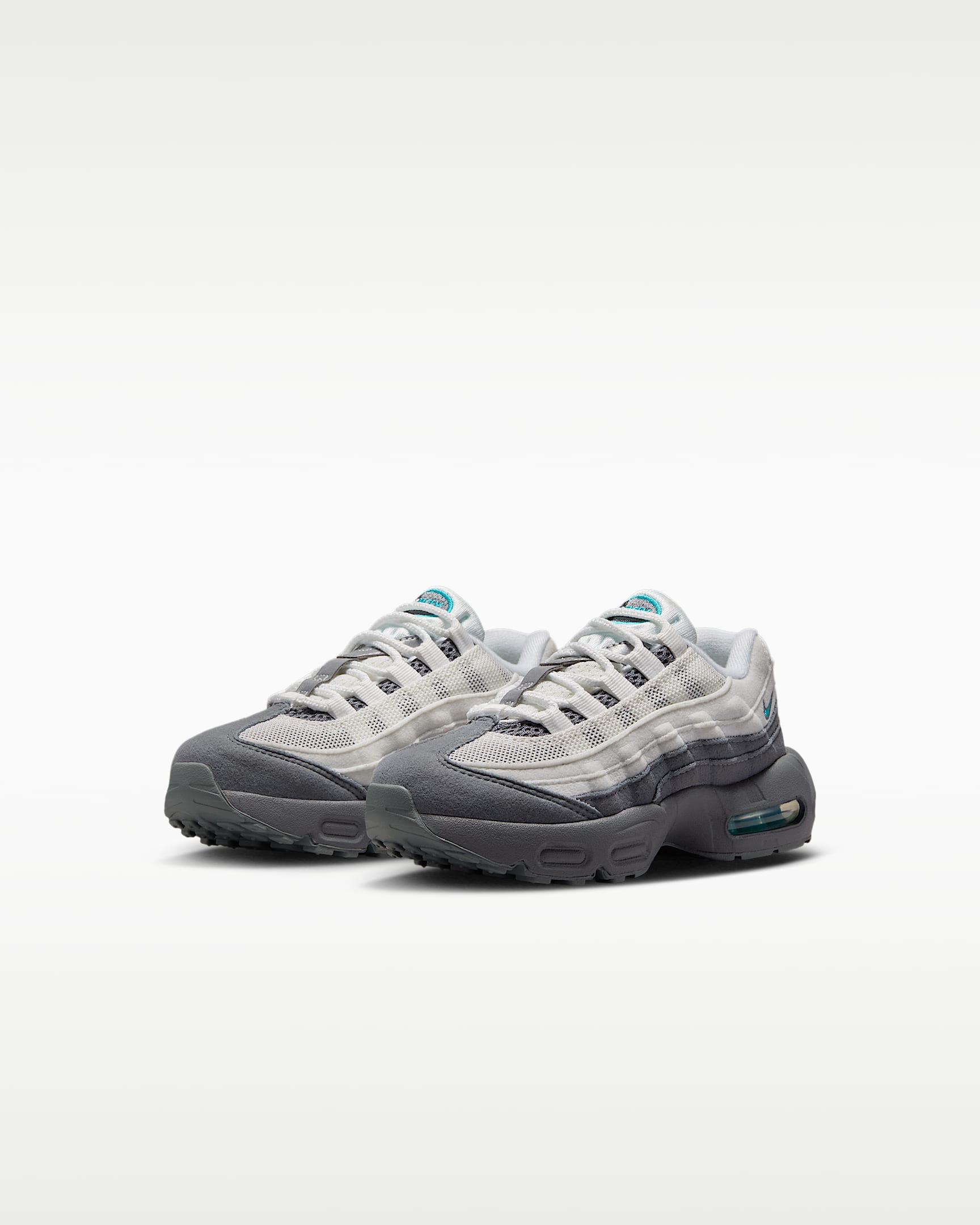 Nike Air Max '95 小童鞋款 - Summit White/Smoke Grey/Dark Smoke Grey/Dusty Cactus