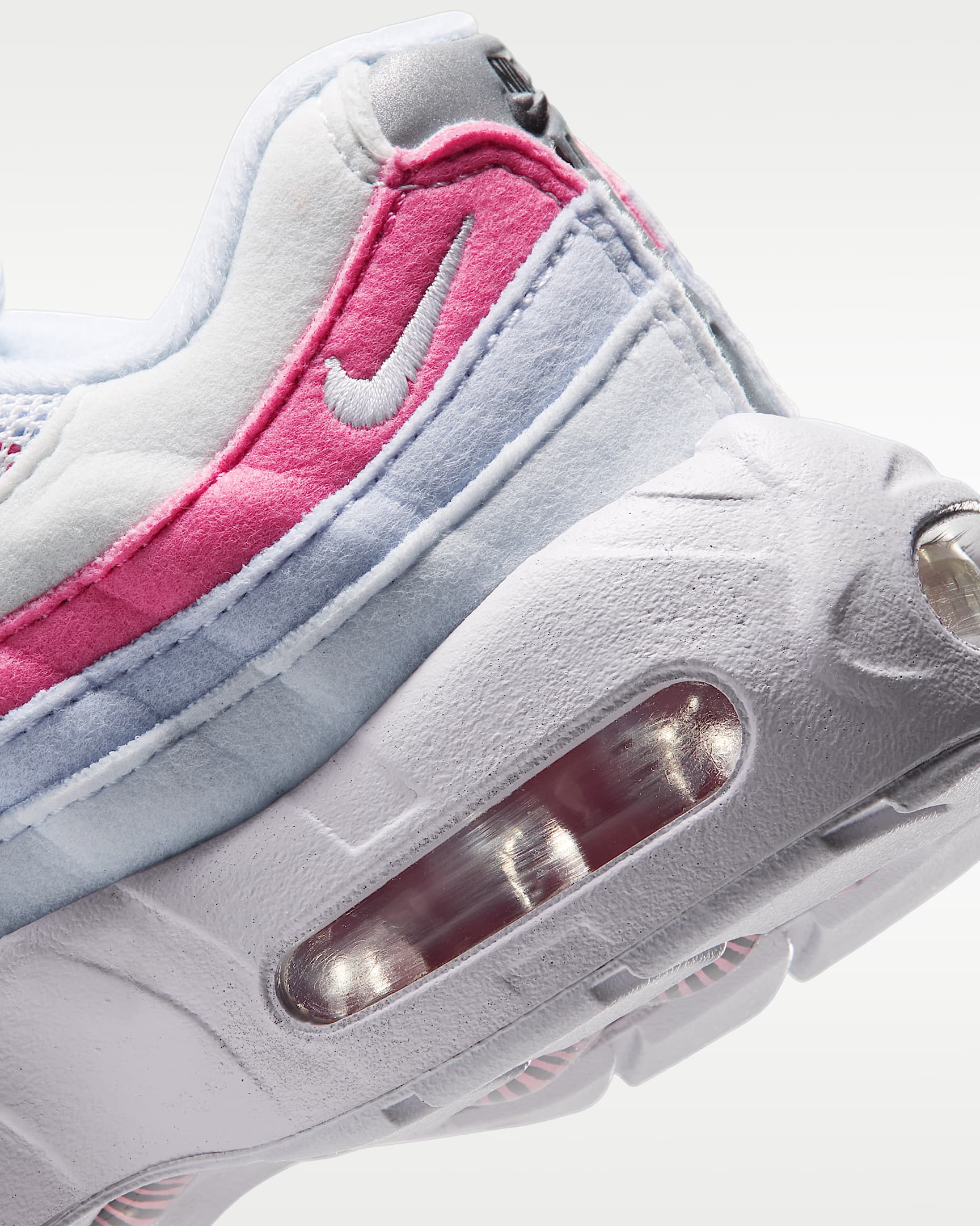 Nike Air Max '95 Little Kids' Shoes - Football Grey/Peony/Ghost/White