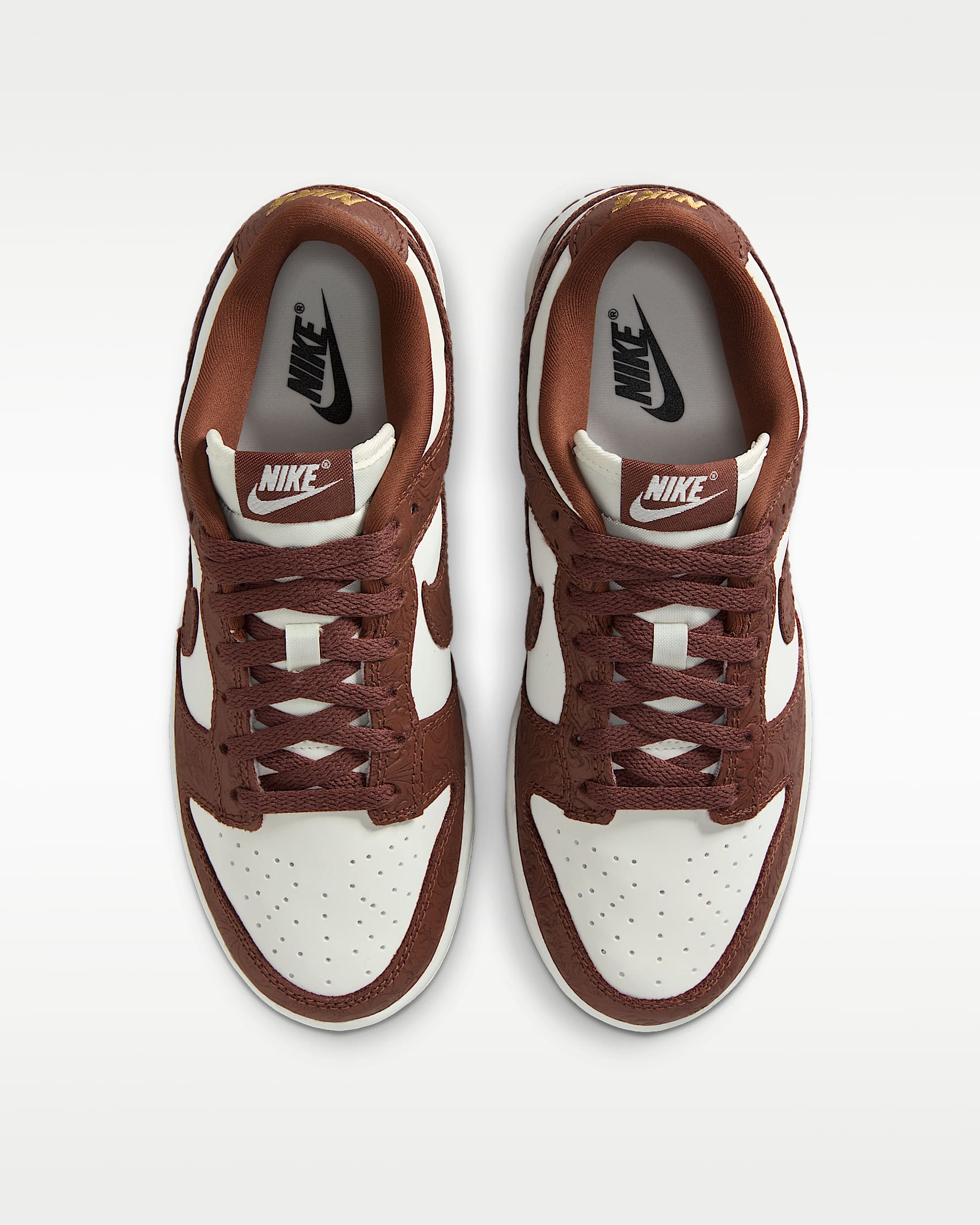 Nike Dunk Low Women's Shoes - Sail/Sail/Metallic Gold/Fauna Brown