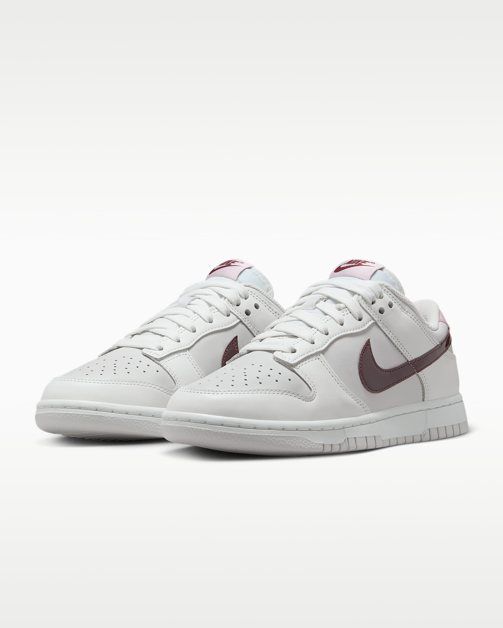 Nike Dunk Low Women's Shoes - Summit White/Vast Grey/Burgundy Crush/Plum Chalk