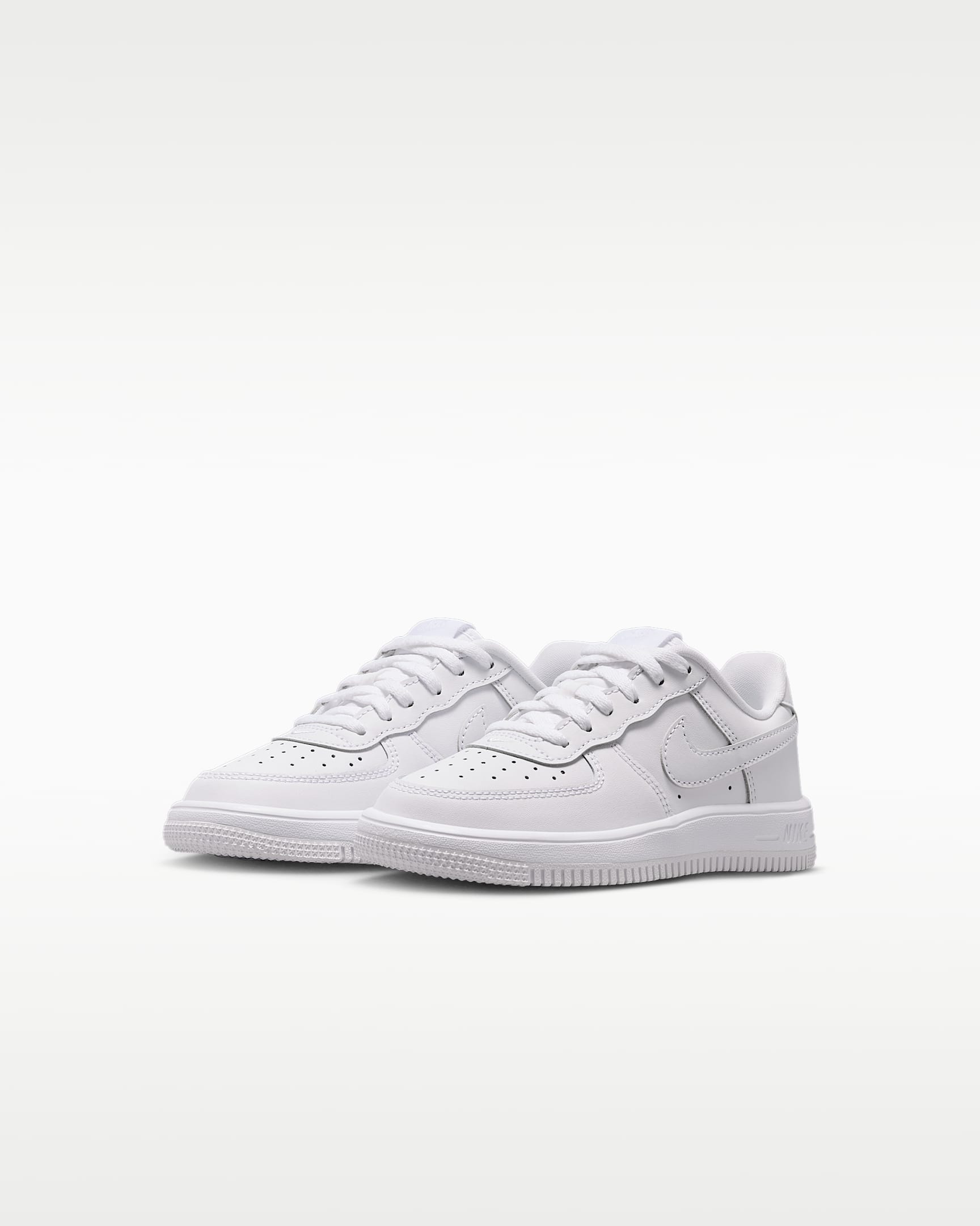 Nike Force 1 Low Little Kids' Shoes - White/White/White/White