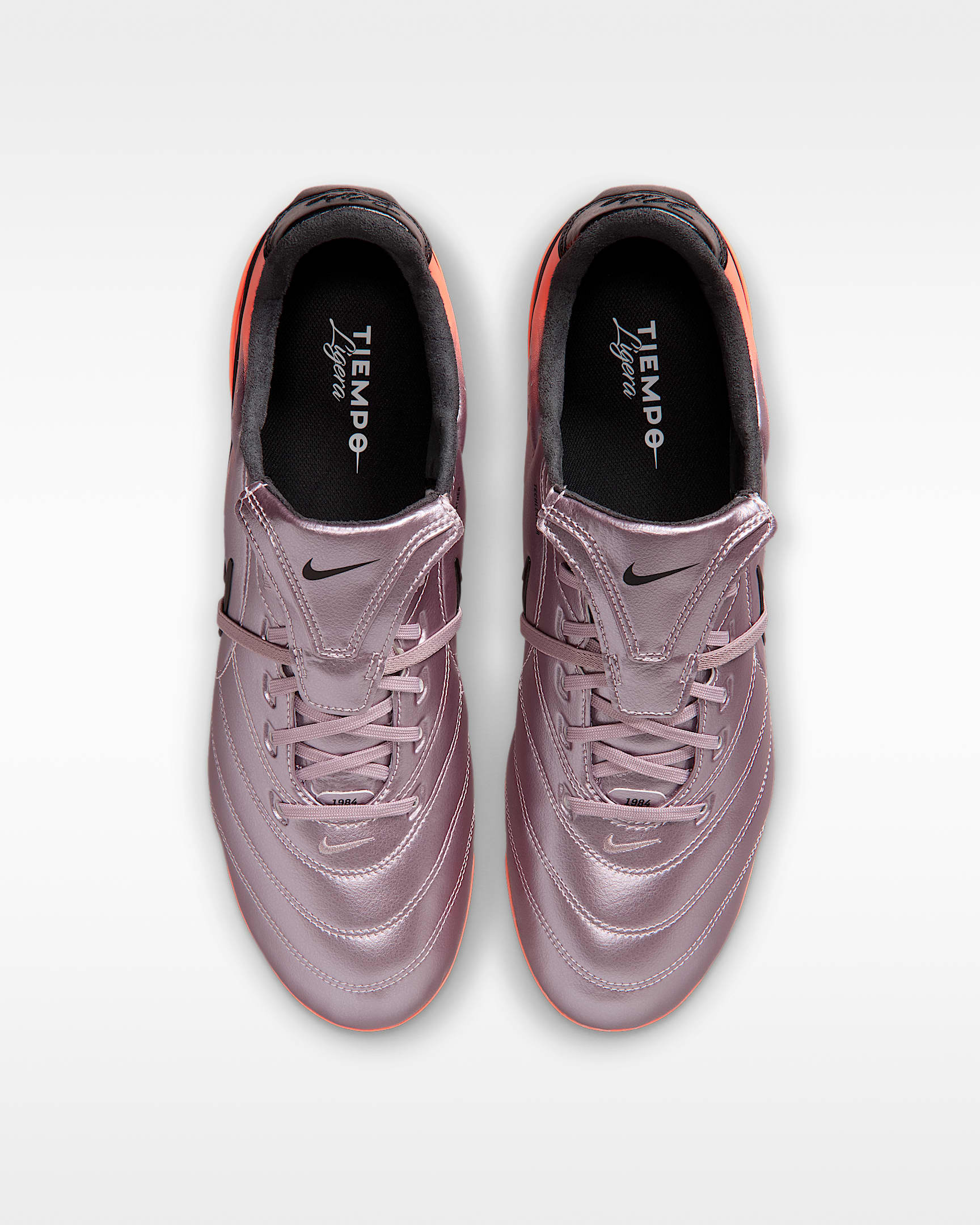 Nike Tiempo Ligera Pro Firm-Ground Low-Top Soccer Cleats - Bleached Lilac/Total Orange/Black