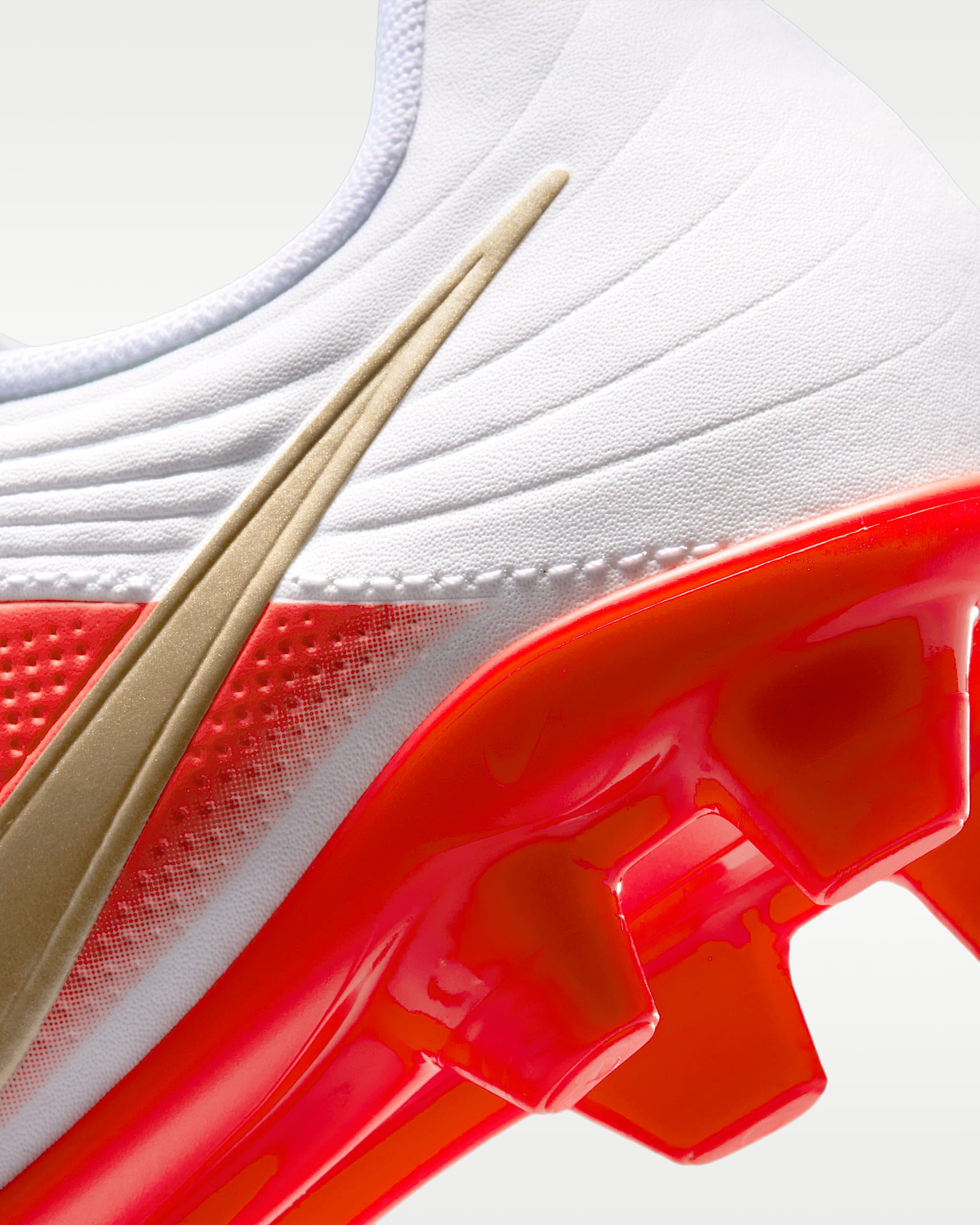 Nike Jr. Tiempo Maestro Club Big Kids' Multi-Ground Low-Top Football Boots - White/Bright Crimson/Blur