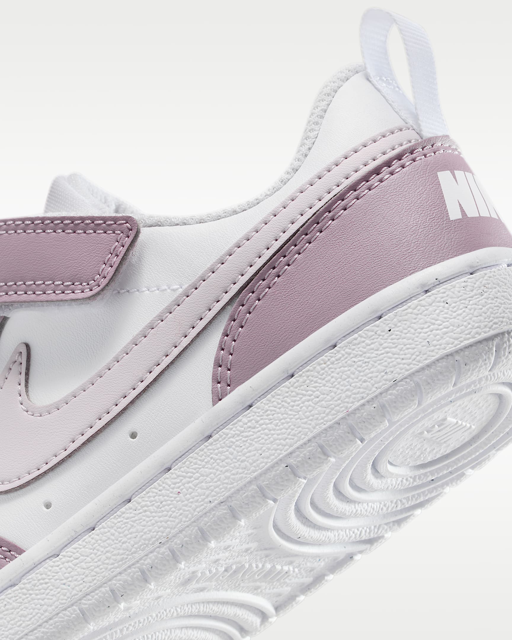 Nike Court Borough Low Recraft Younger Kids' Shoes - White/Plum Fog/White/Venice
