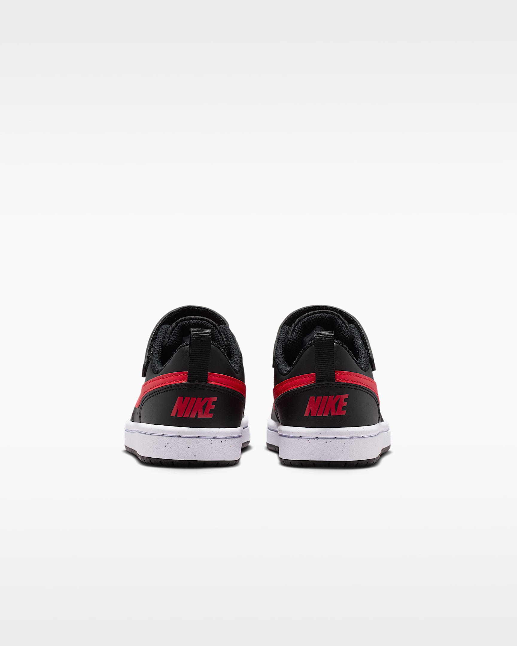 Nike Court Borough Low Recraft Younger Kids' Shoes - Black/White/University Red