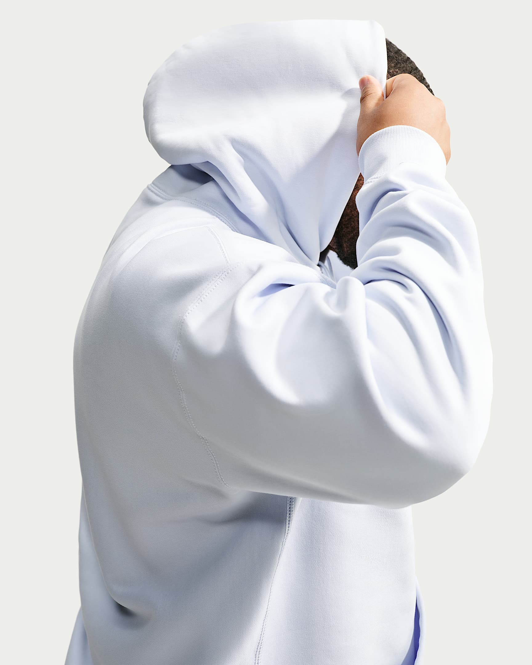 Sweat à capuche Nike Solo Swoosh pour homme - Football Grey/Blanc