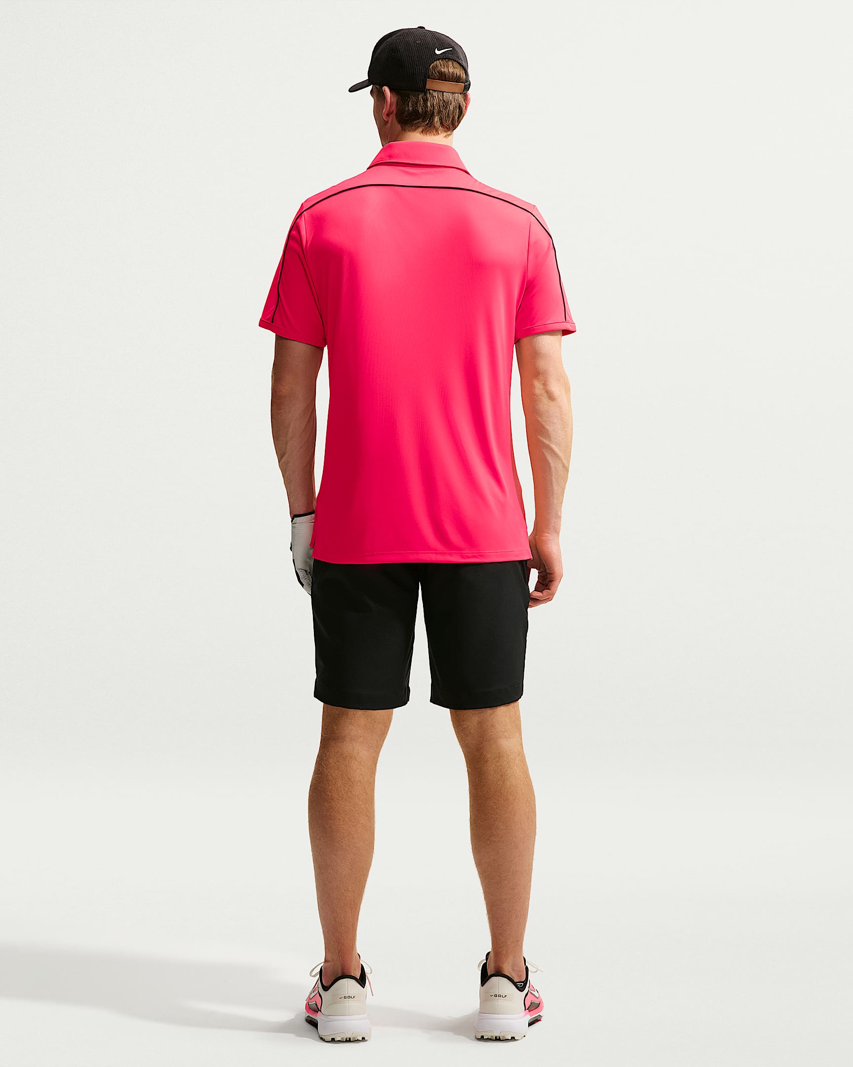 Nike Par Men's Dri-FIT Chest-Logo Golf Polo - Fusion Red/Black