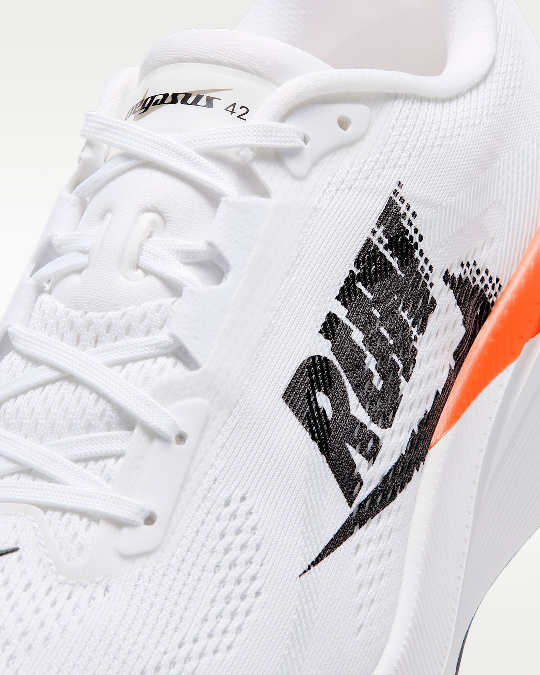 Nike Pegasus 42 Men's Road-Running Shoes - White/White/Total Orange/Black