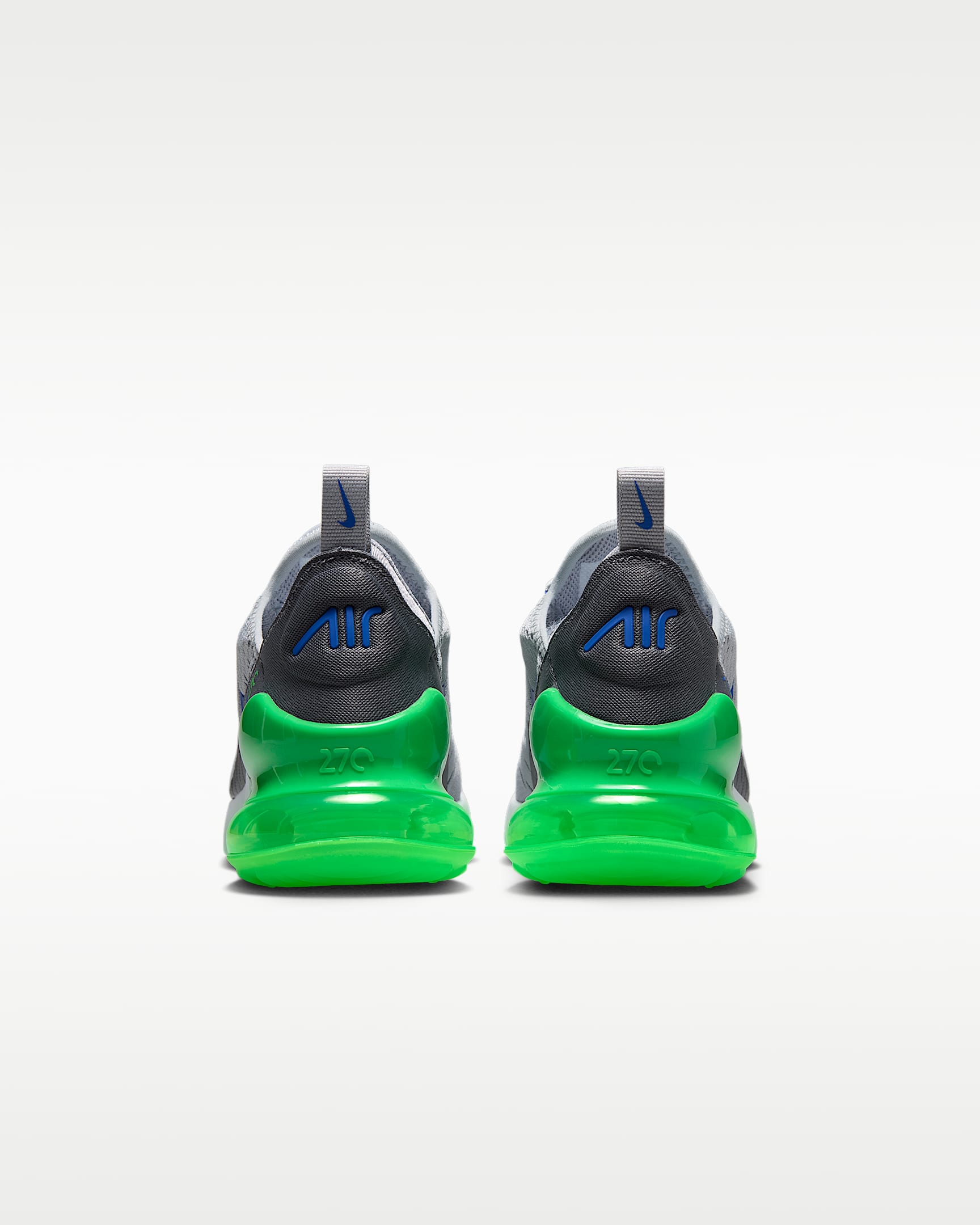 Nike Air Max 270 Older Kids' Shoes - Wolf Grey/Smoke Grey/Green Spark/Racer Blue