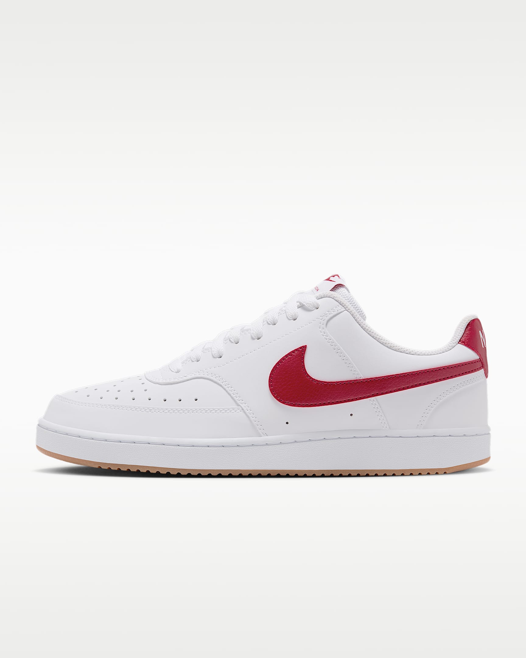 Nike Court Vision Low Men's Shoes - White/Gum Medium Brown/Gym Red