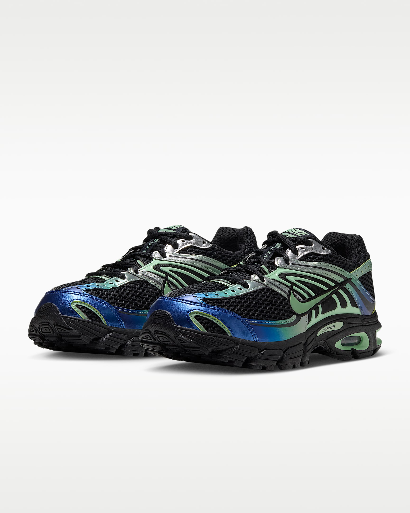 Chaussures Nike Air Max Moto 2K pour femme - Noir/Metallic Silver/Old Royal/Cucumber Calm