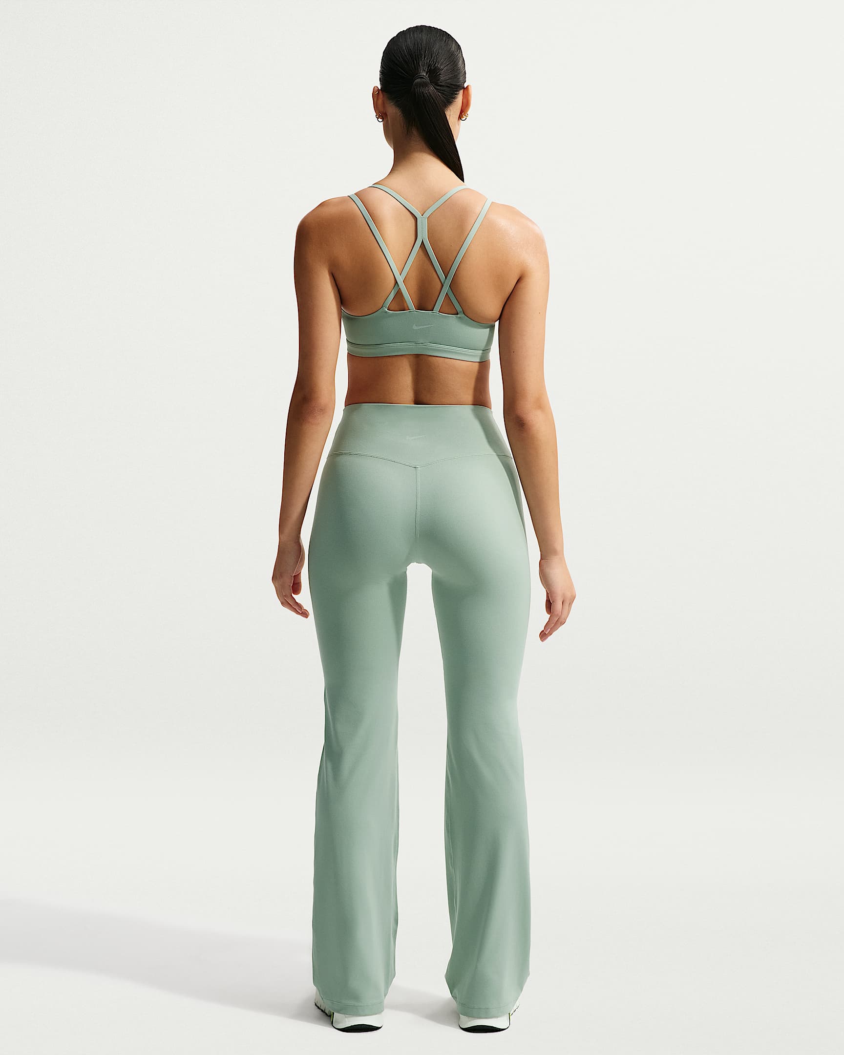 Nike Zenvy Strappy Women's Light-Support Padded Sports Bra - Steam/White